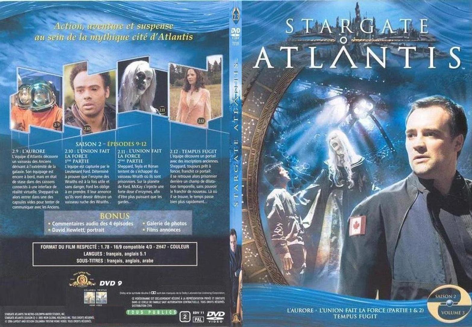 Jaquette DVD Stargate Atlantis saison 2 vol 3 - SLIM