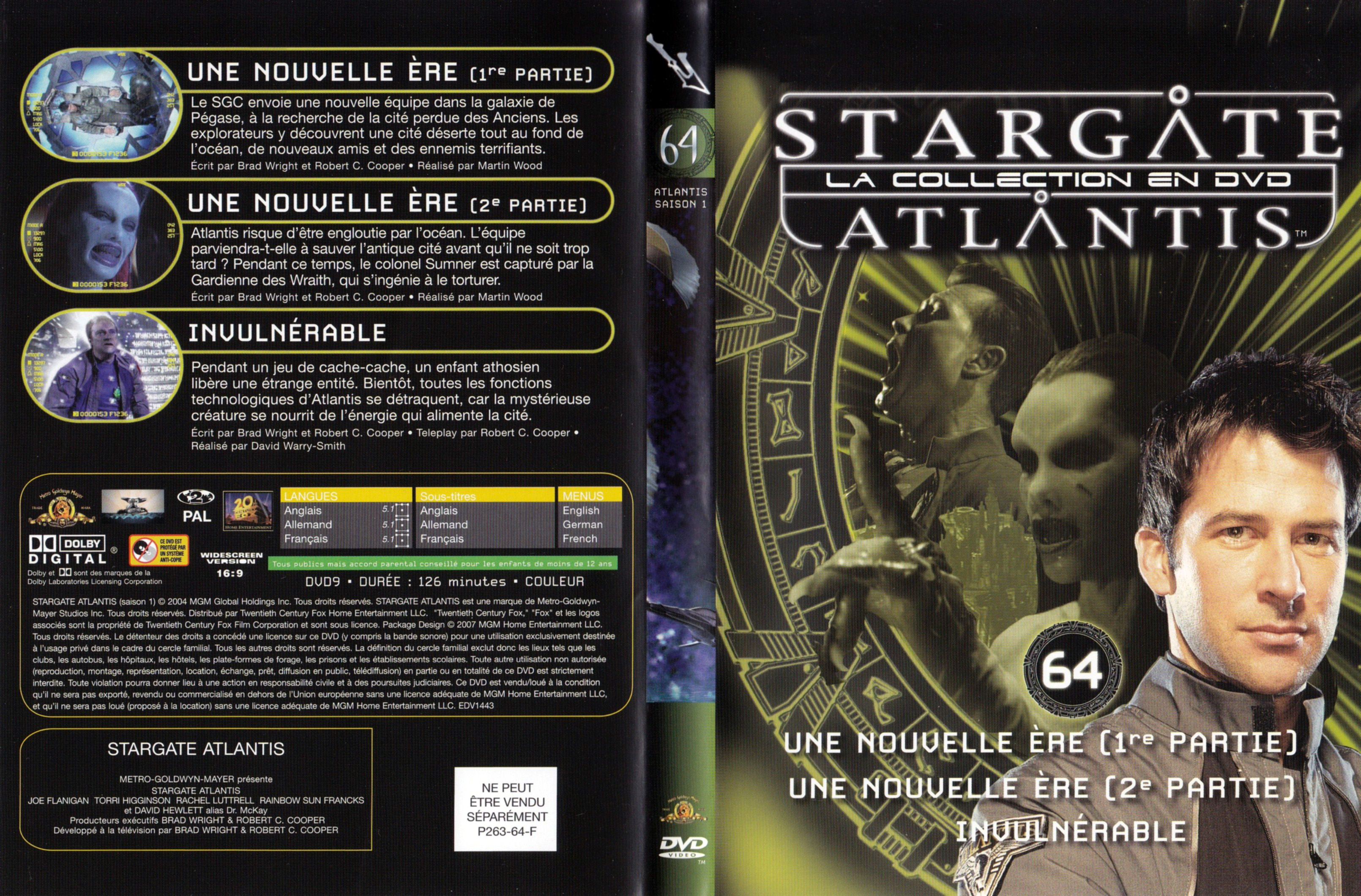 Jaquette DVD Stargate SG1 Atlantis Saison 1 vol 64