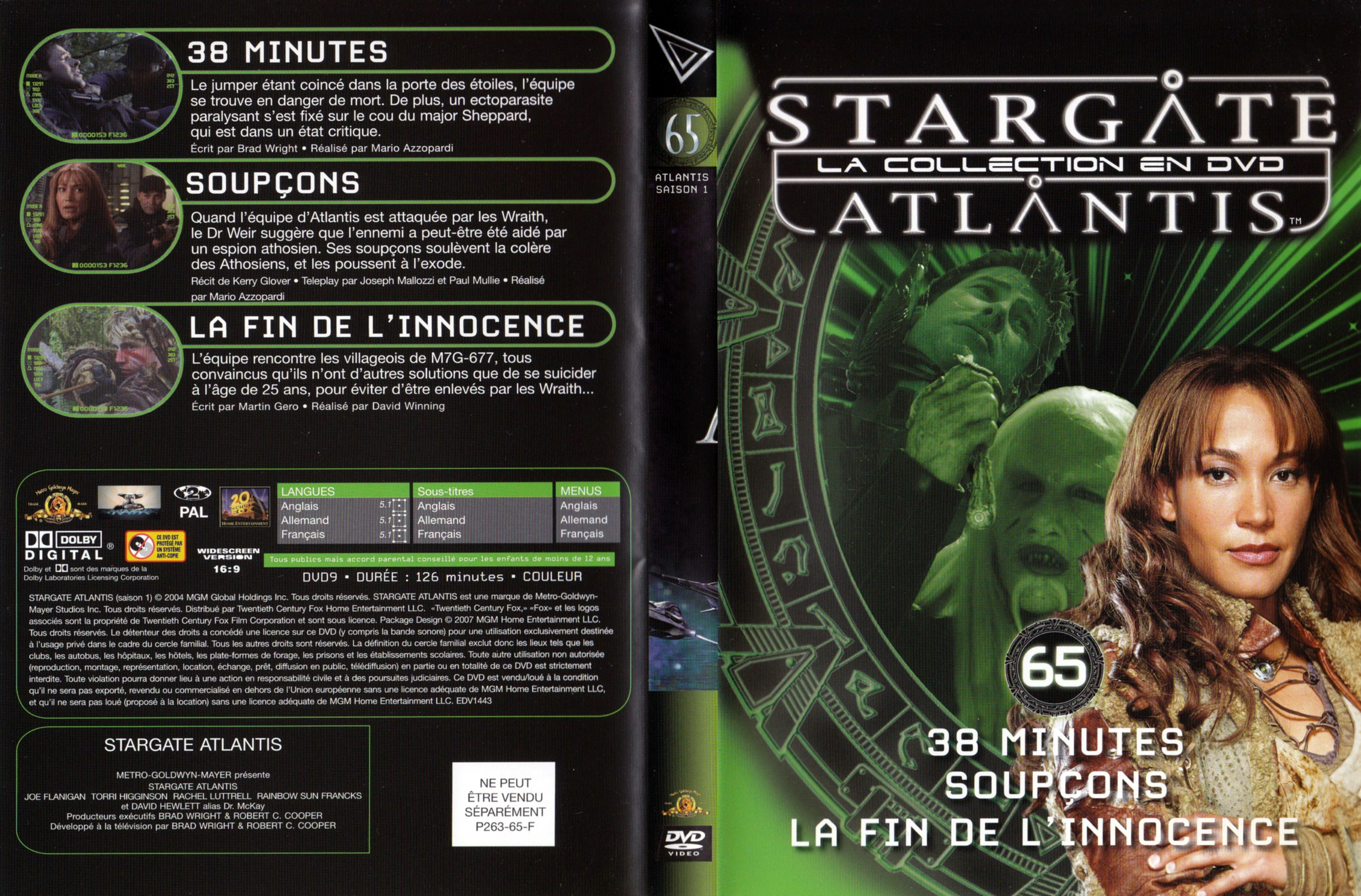 Jaquette DVD Stargate SG1 Atlantis Saison 1 vol 65