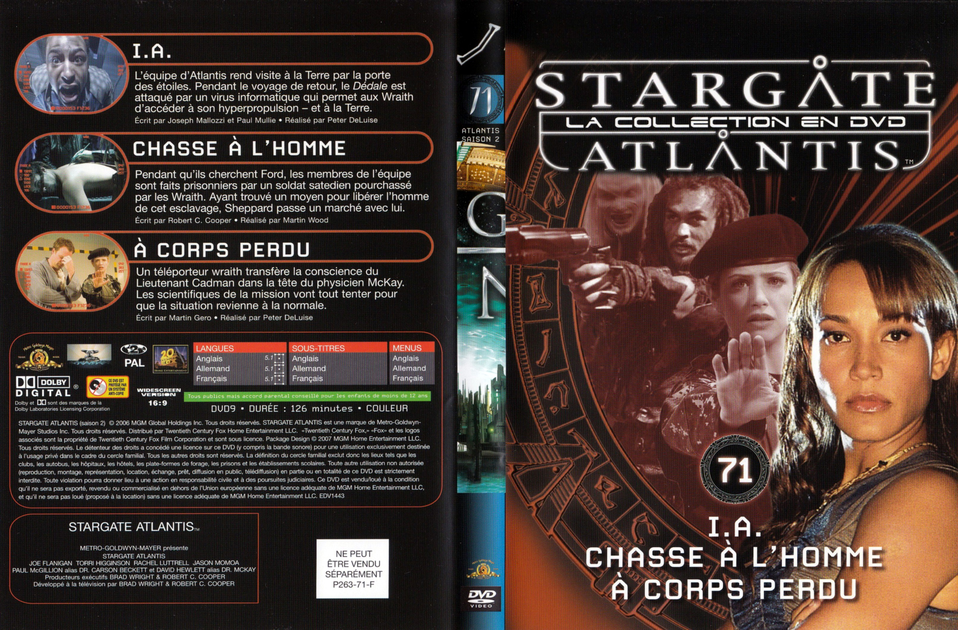 Jaquette DVD Stargate SG1 Atlantis Saison 2 vol 71
