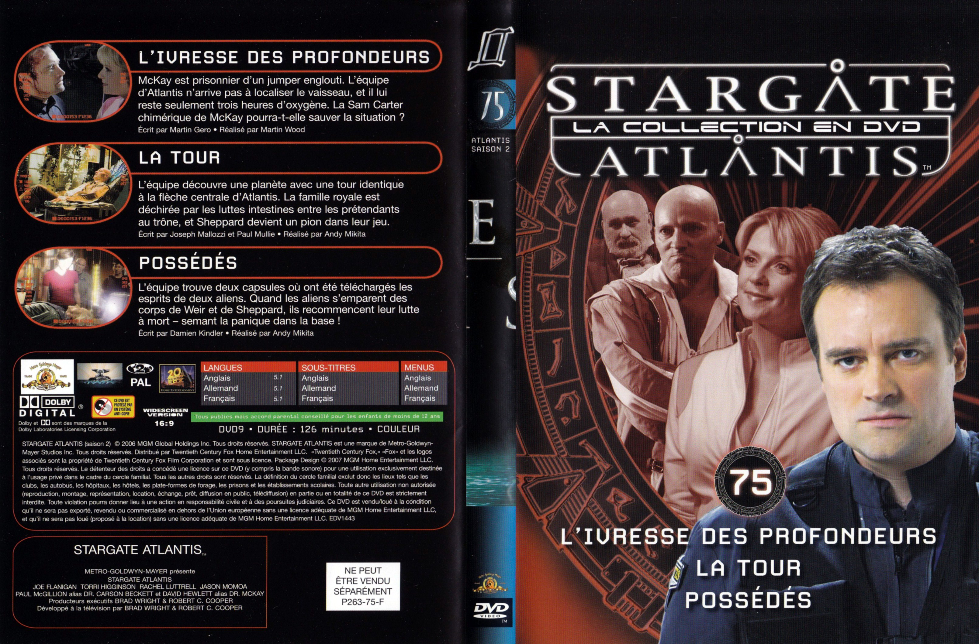 Jaquette DVD Stargate SG1 Atlantis Saison 2 vol 75