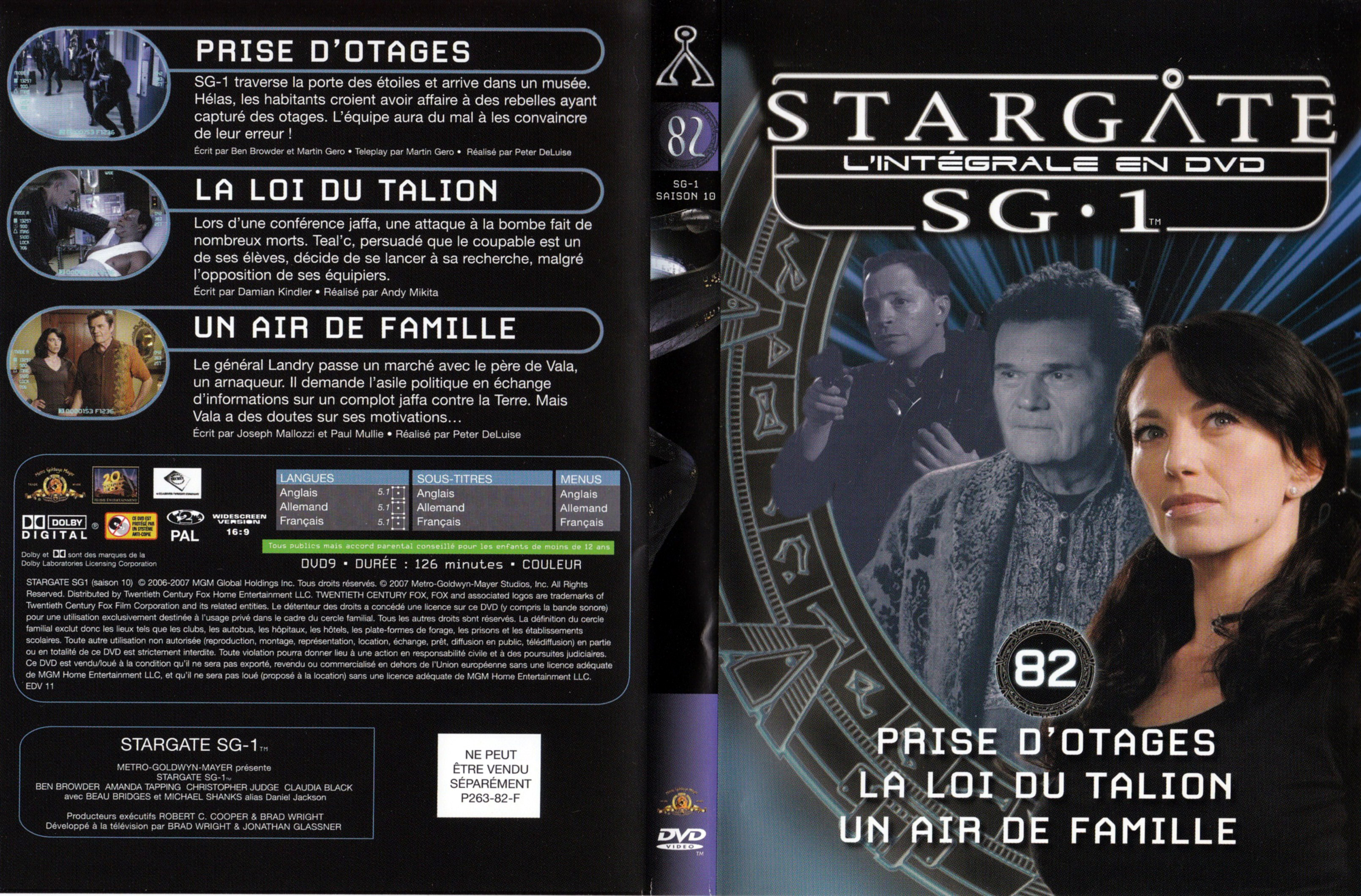 Jaquette DVD Stargate SG1 Intgrale Saison 10 vol 82