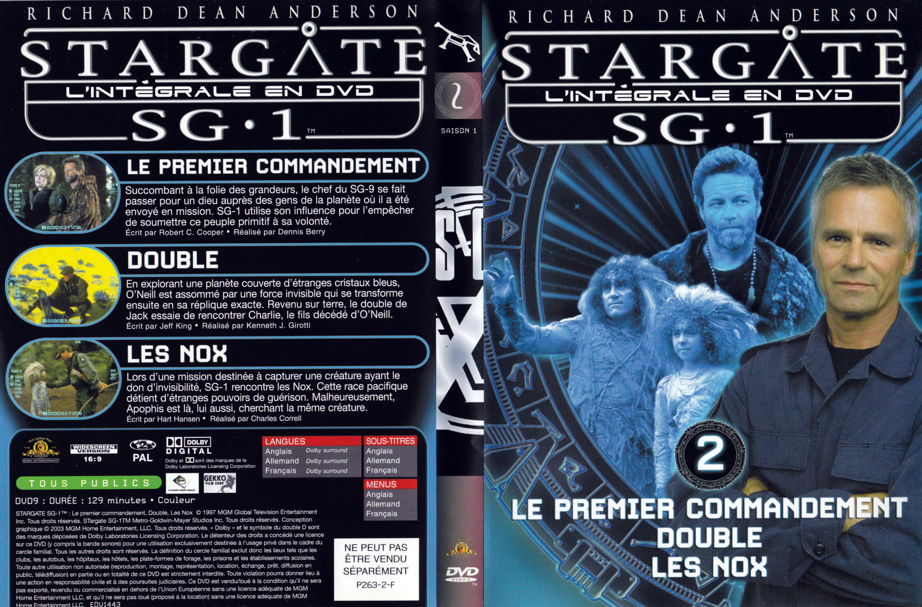 Jaquette DVD Stargate SG1 Intgrale Saison 1 vol 02
