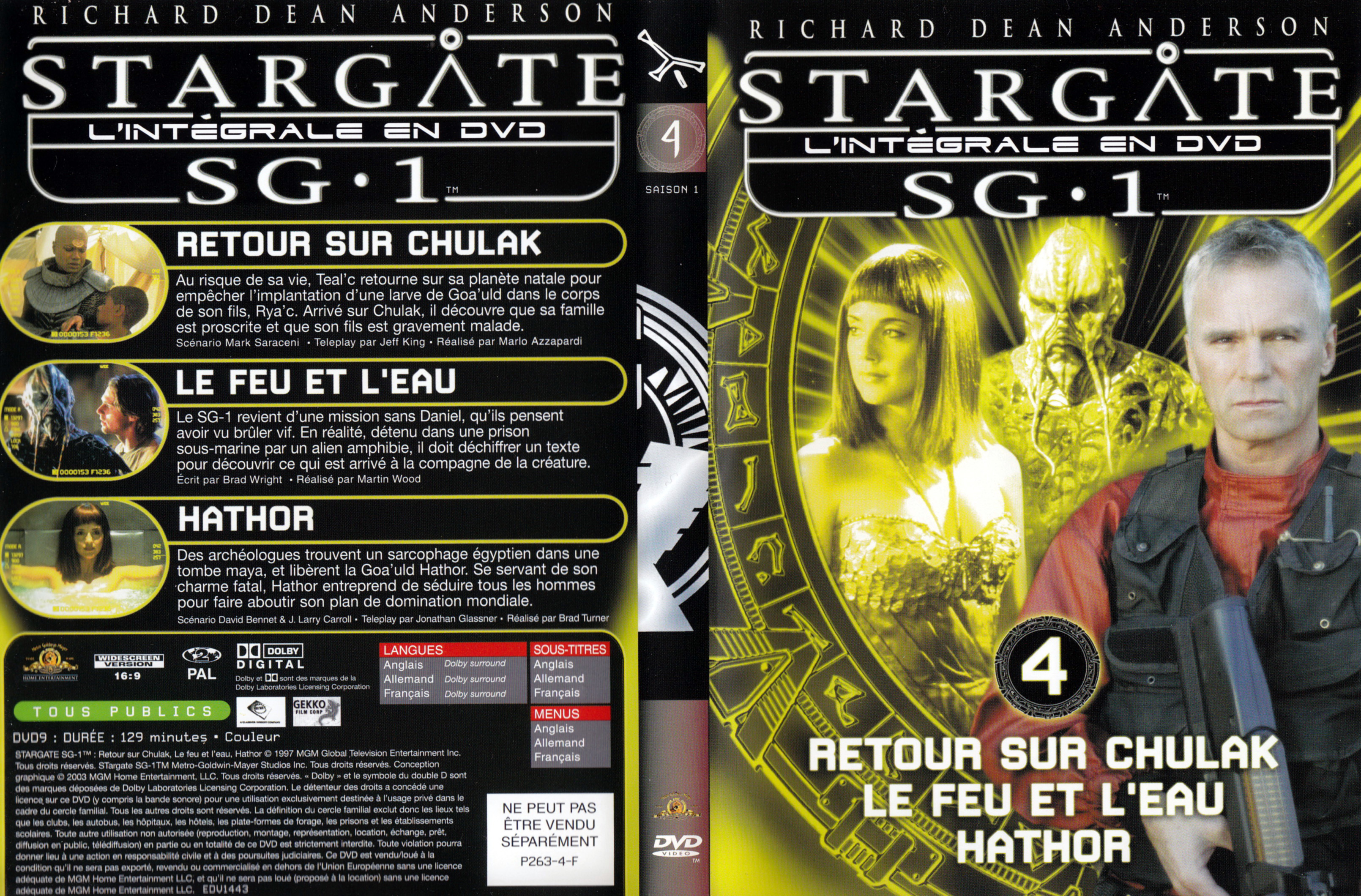 Jaquette DVD Stargate SG1 Intgrale Saison 1 vol 04
