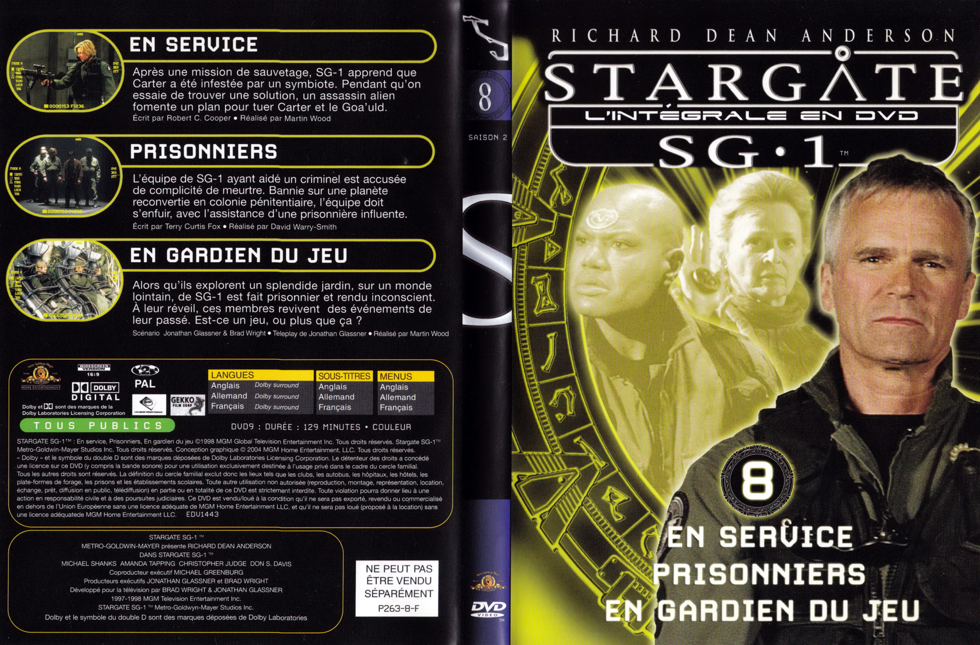 Jaquette DVD Stargate SG1 Intgrale Saison 2 vol 08