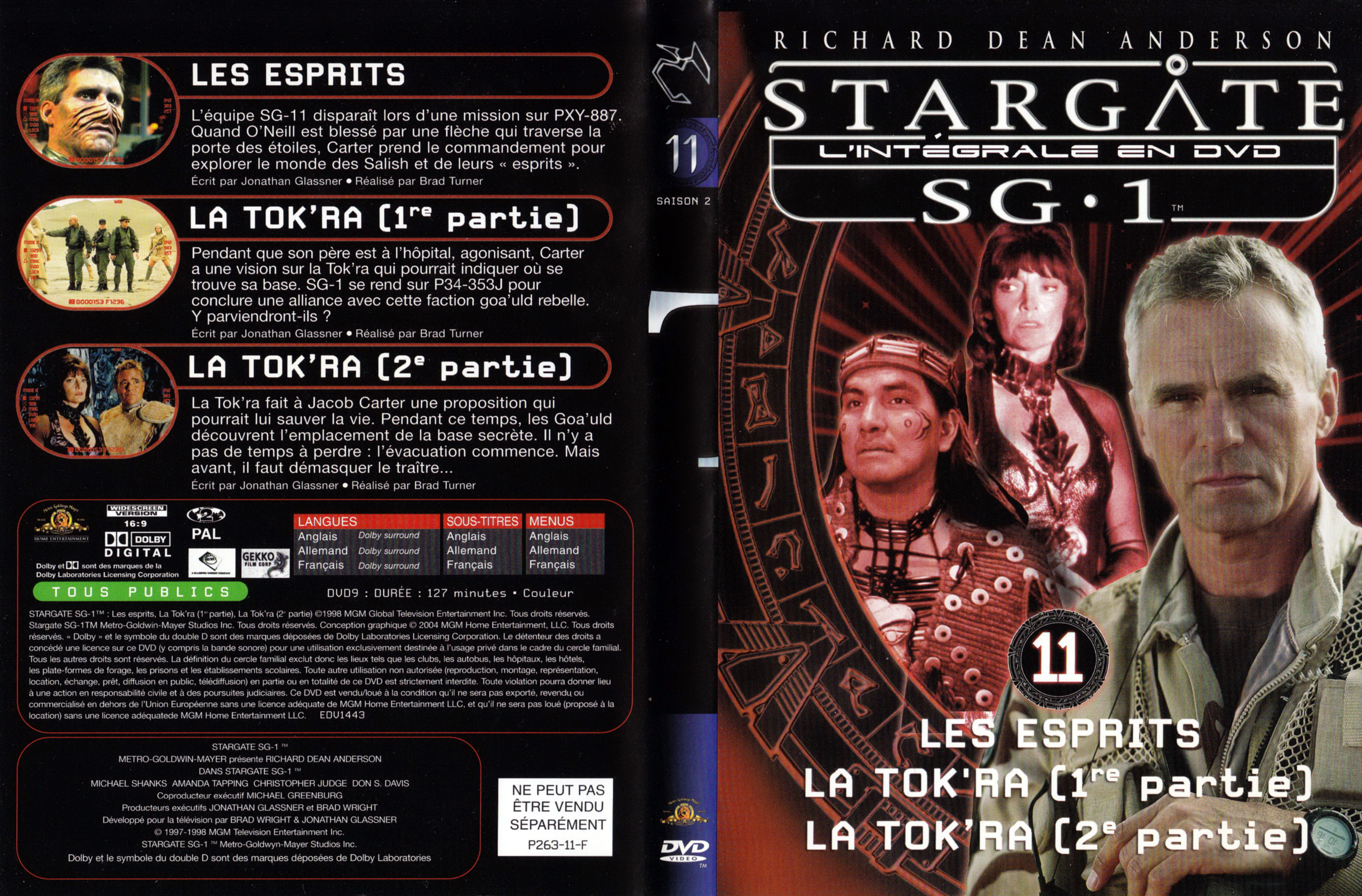 Jaquette DVD Stargate SG1 Intgrale Saison 2 vol 11