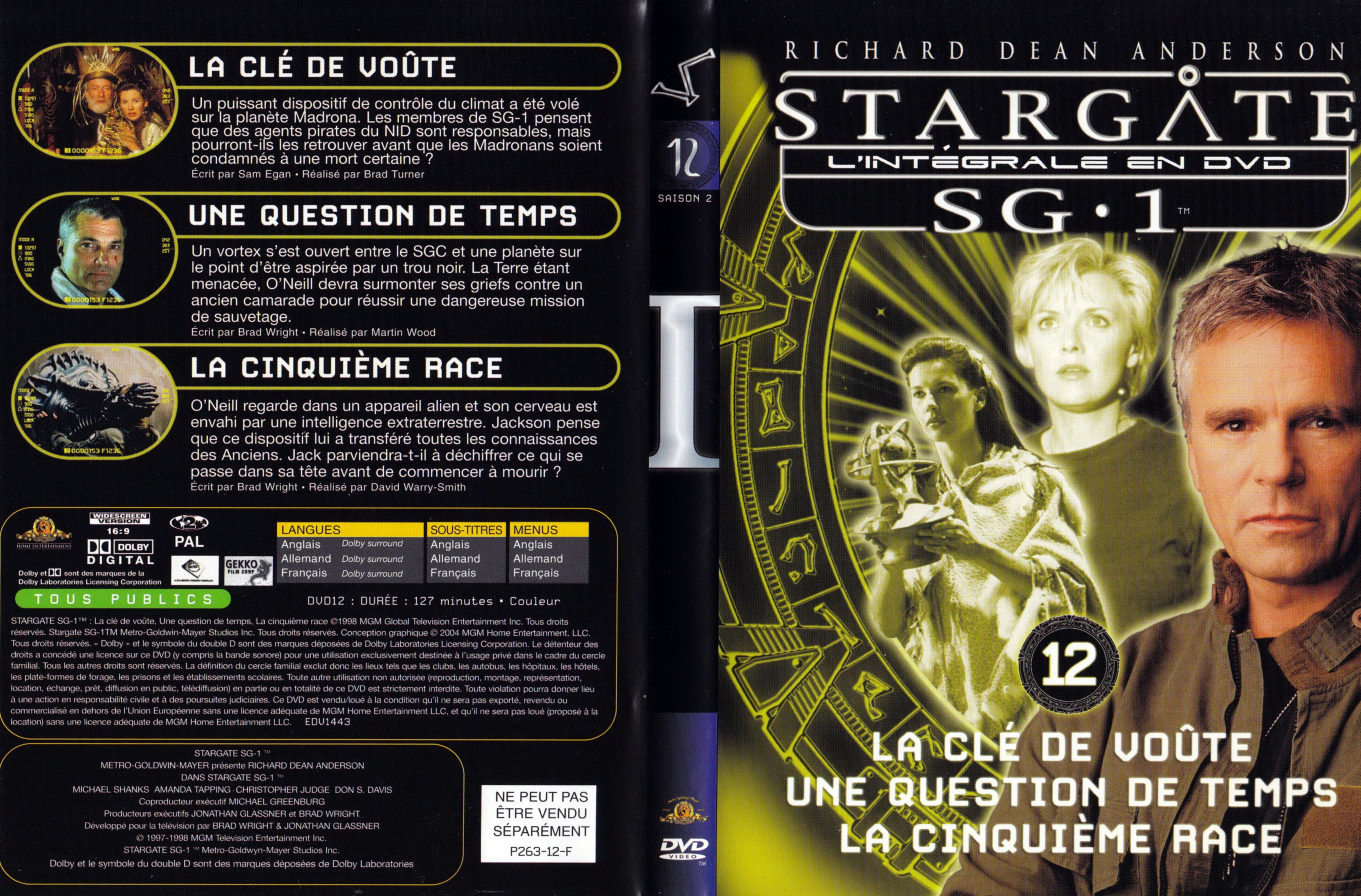 Jaquette DVD Stargate SG1 Intgrale Saison 2 vol 12