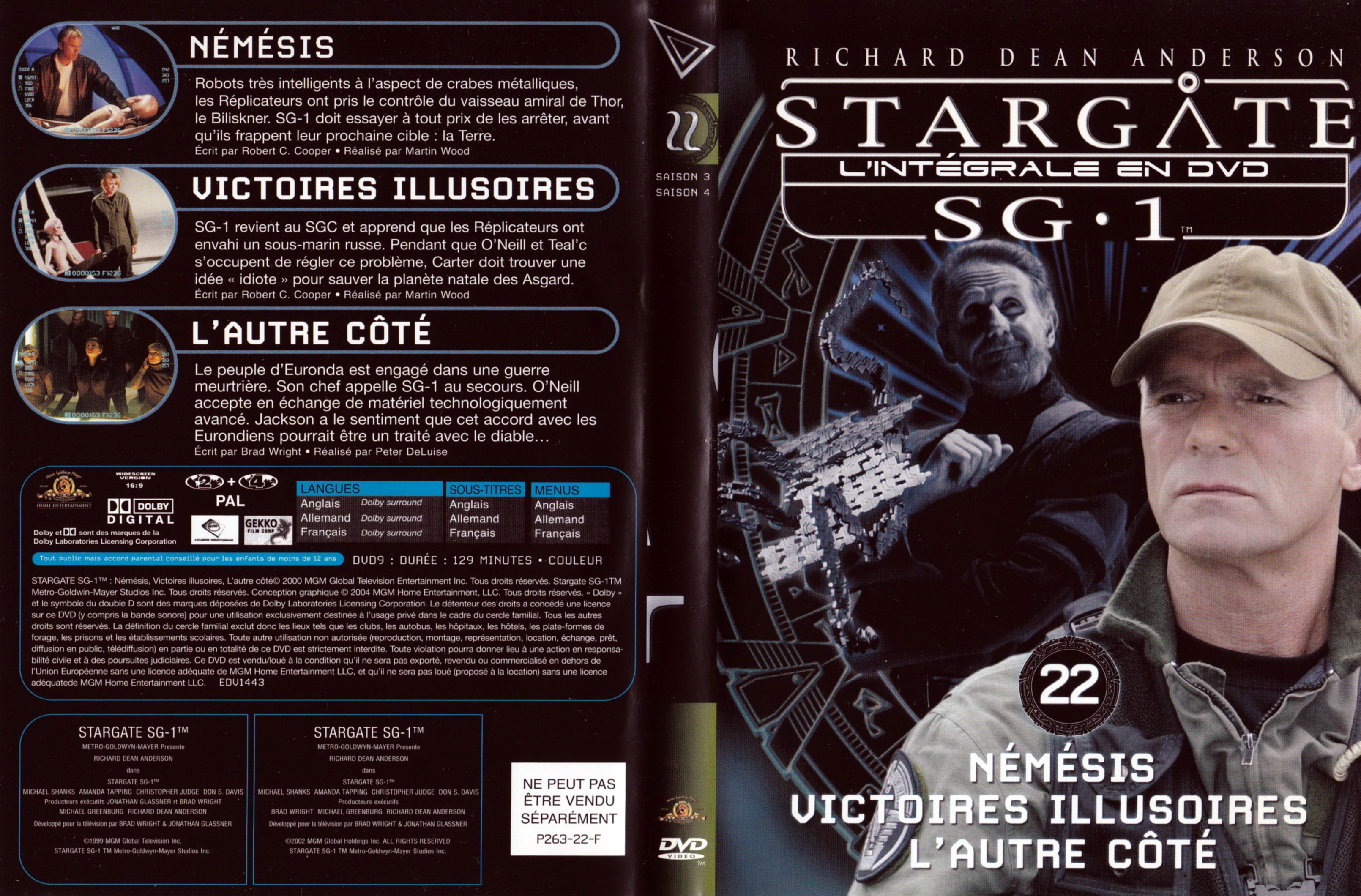Jaquette DVD Stargate SG1 Intgrale Saison 3-4 vol 22