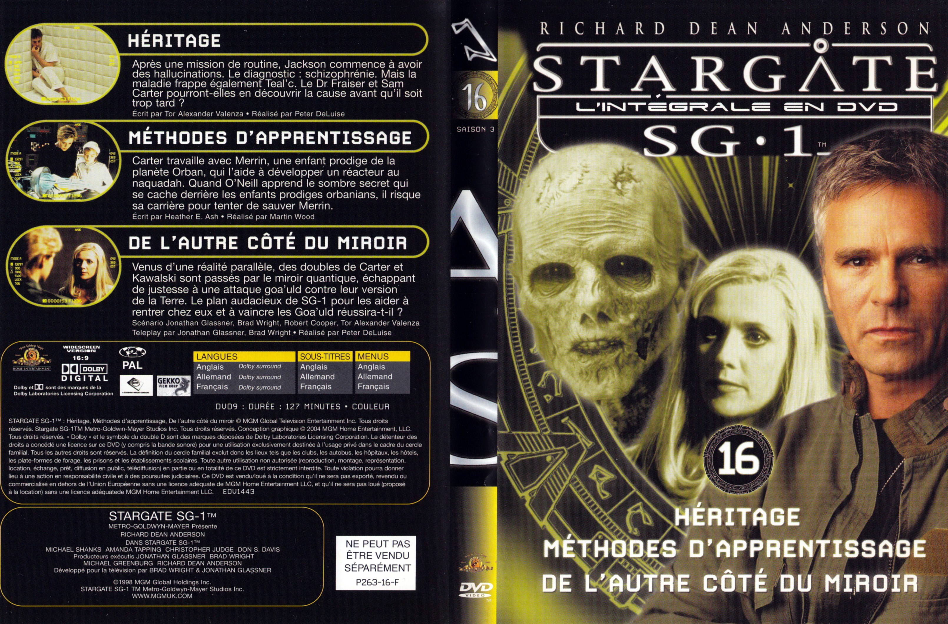 Jaquette DVD Stargate SG1 Intgrale Saison 3 vol 16