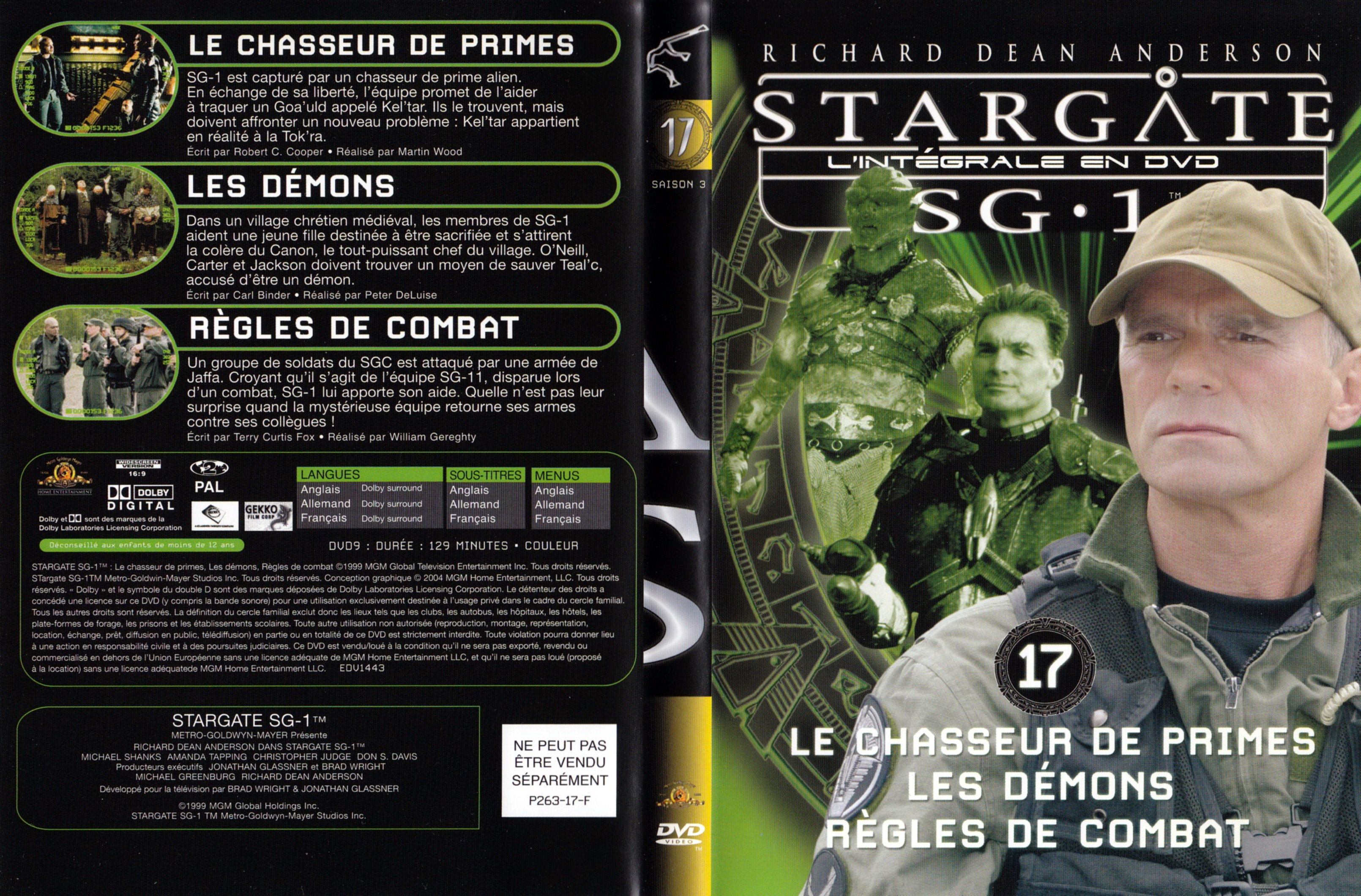 Jaquette DVD Stargate SG1 Intgrale Saison 3 vol 17