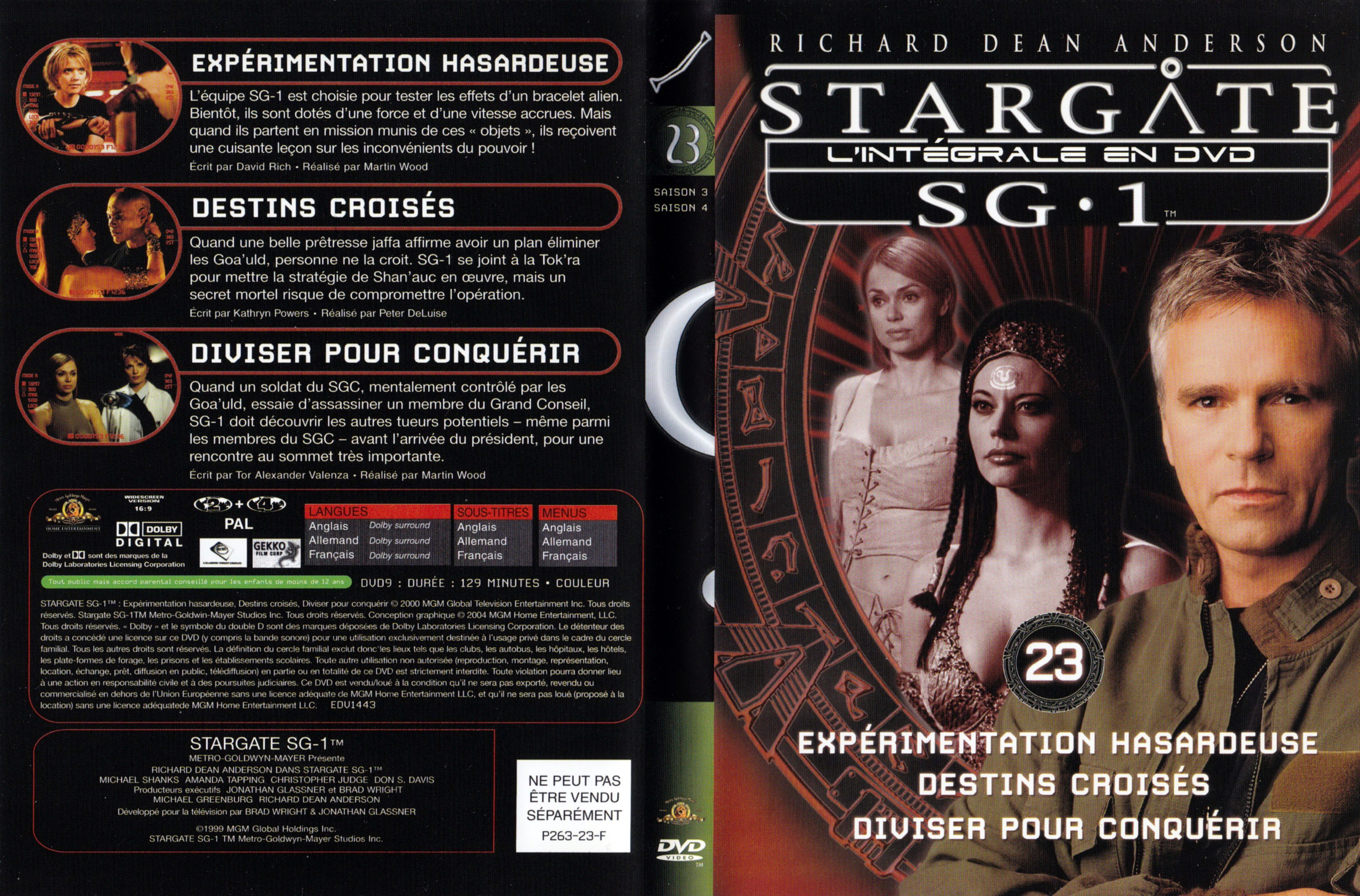 Jaquette DVD Stargate SG1 Intgrale Saison 4 vol 23