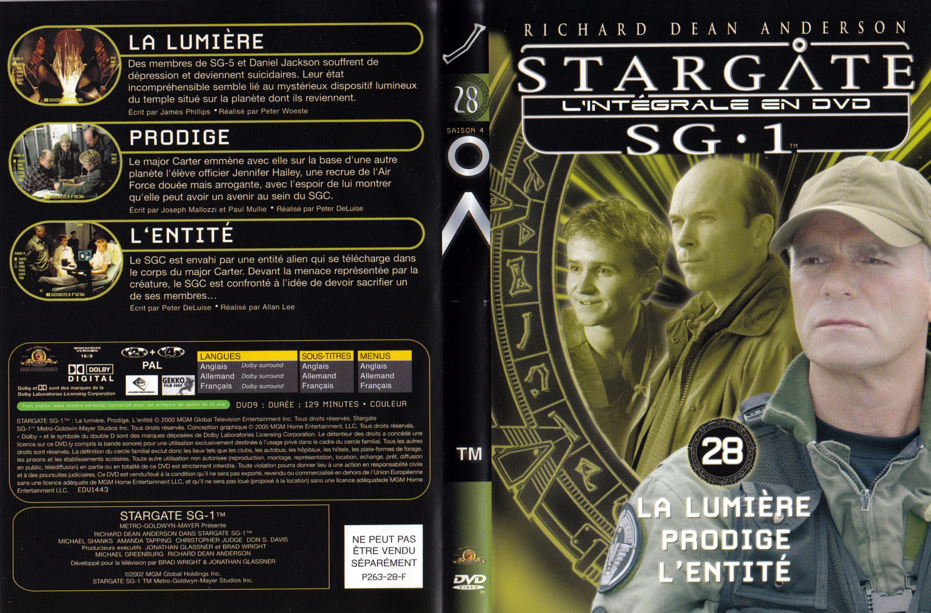 Jaquette DVD Stargate SG1 Intgrale Saison 4 vol 28