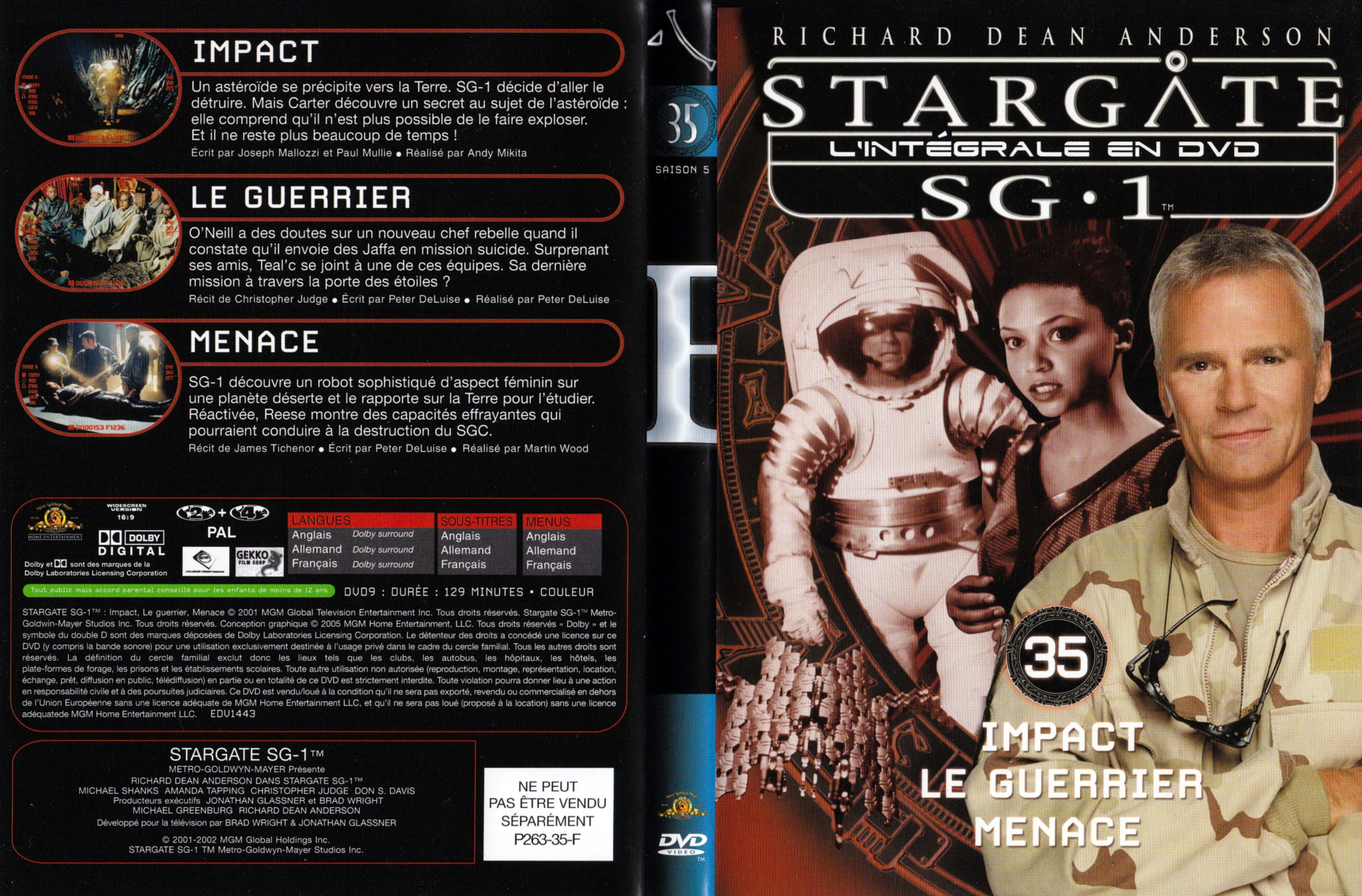 Jaquette DVD Stargate SG1 Intgrale Saison 5 vol 35