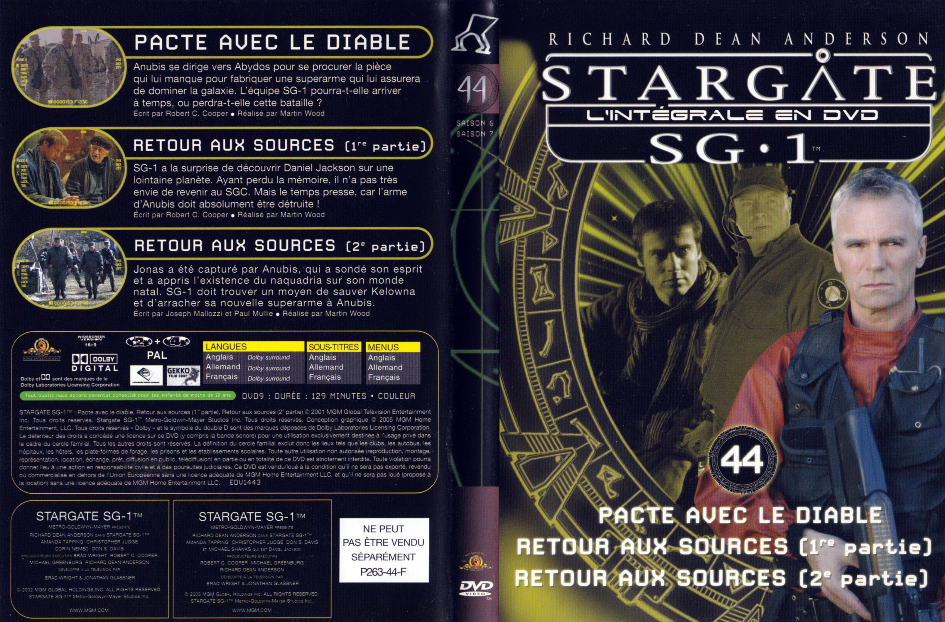 Jaquette DVD Stargate SG1 Intgrale Saison 6-7 vol 44