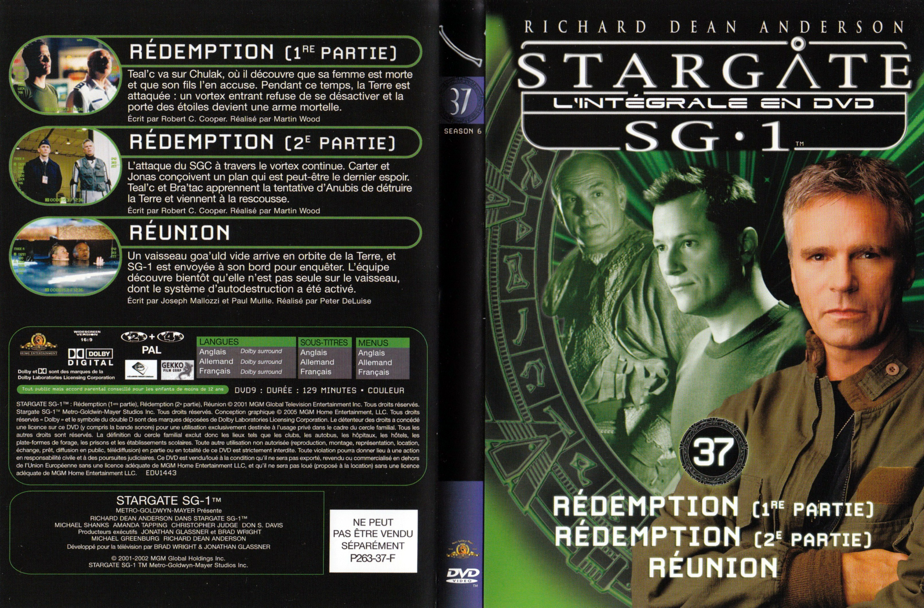 Jaquette DVD Stargate SG1 Intgrale Saison 6 vol 37