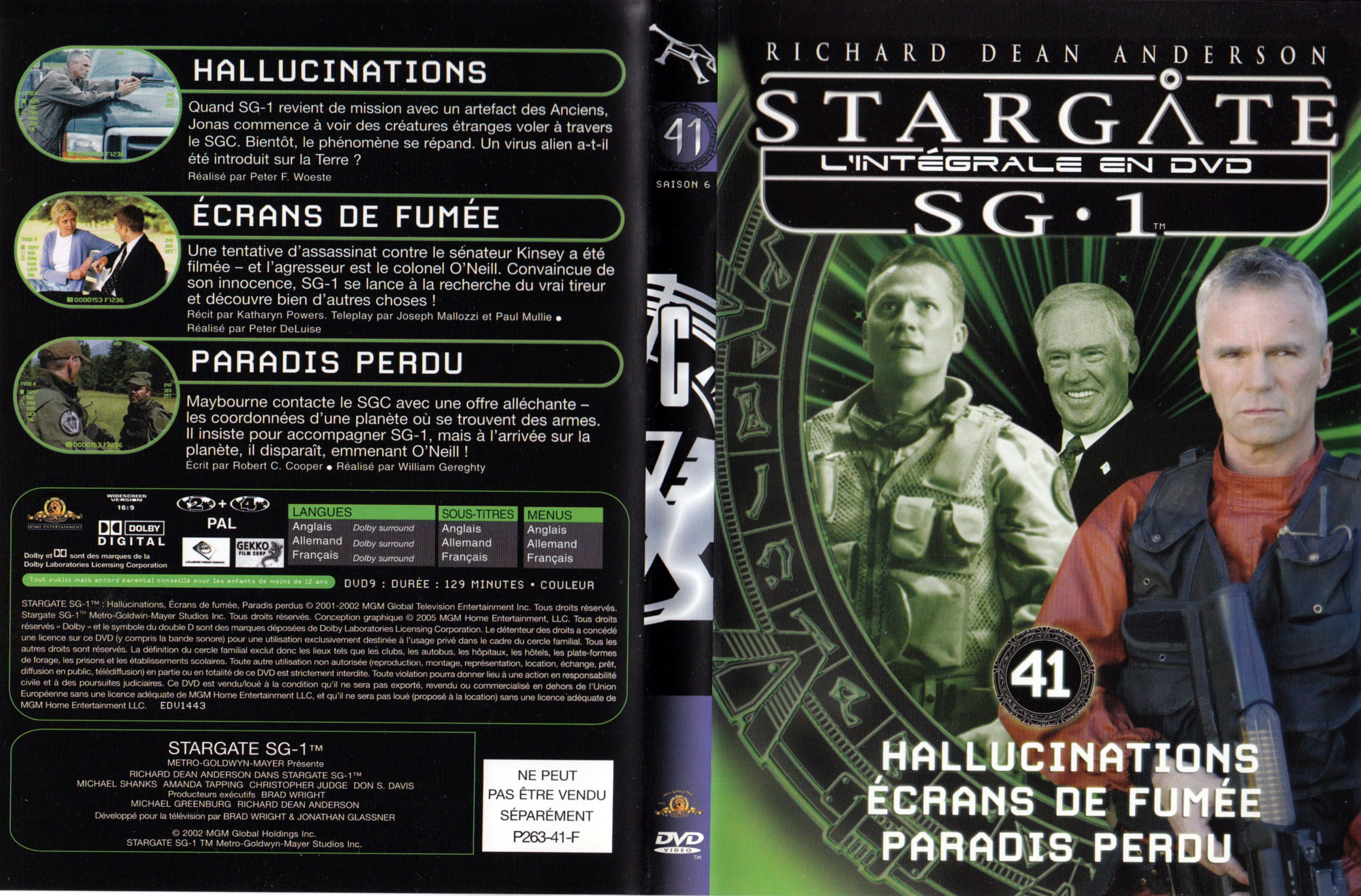 Jaquette DVD Stargate SG1 Intgrale Saison 6 vol 41