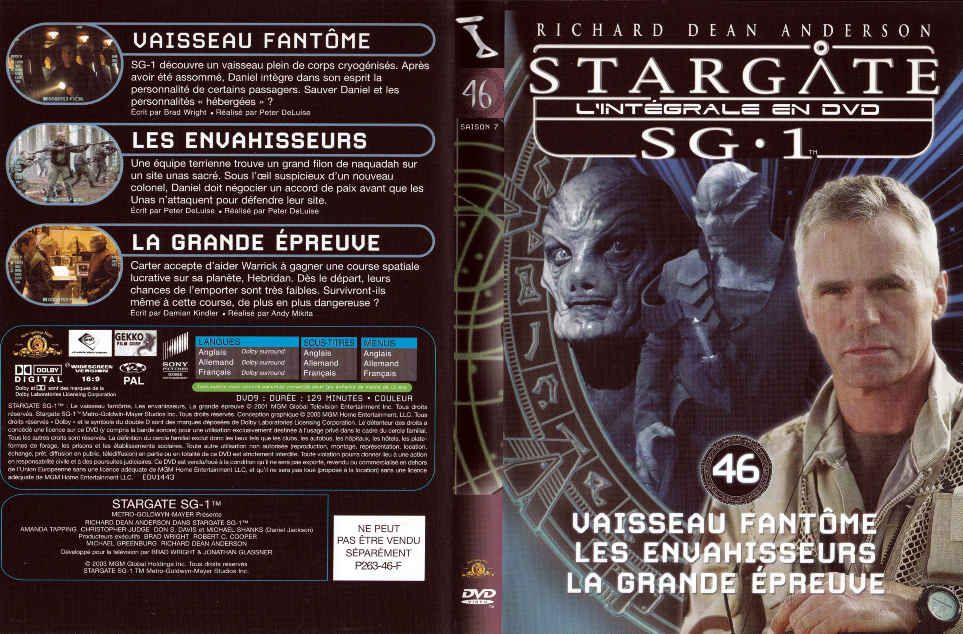 Jaquette DVD Stargate SG1 Intgrale Saison 7 vol 46