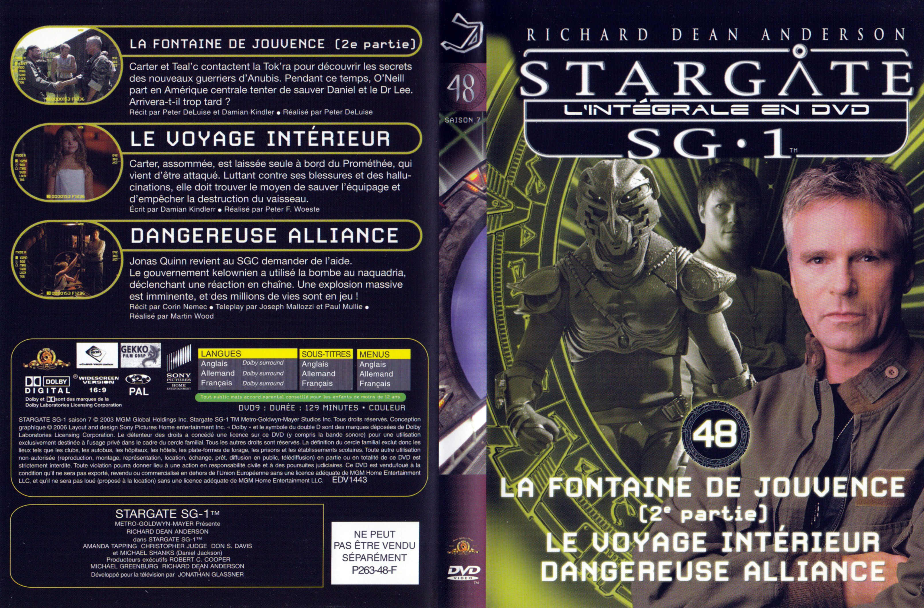 Jaquette DVD Stargate SG1 Intgrale Saison 7 vol 48