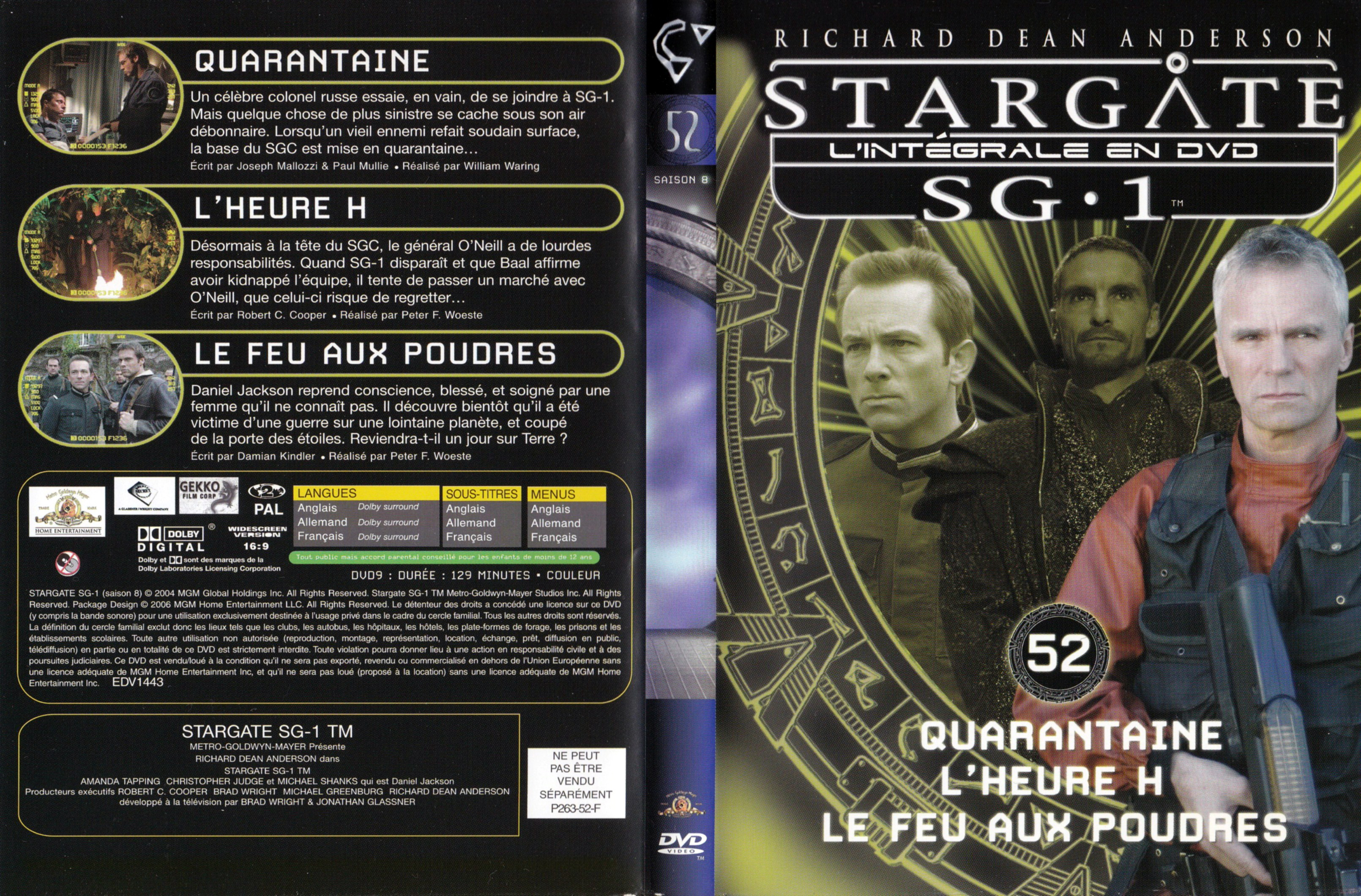 Jaquette DVD Stargate SG1 Intgrale Saison 8 vol 52