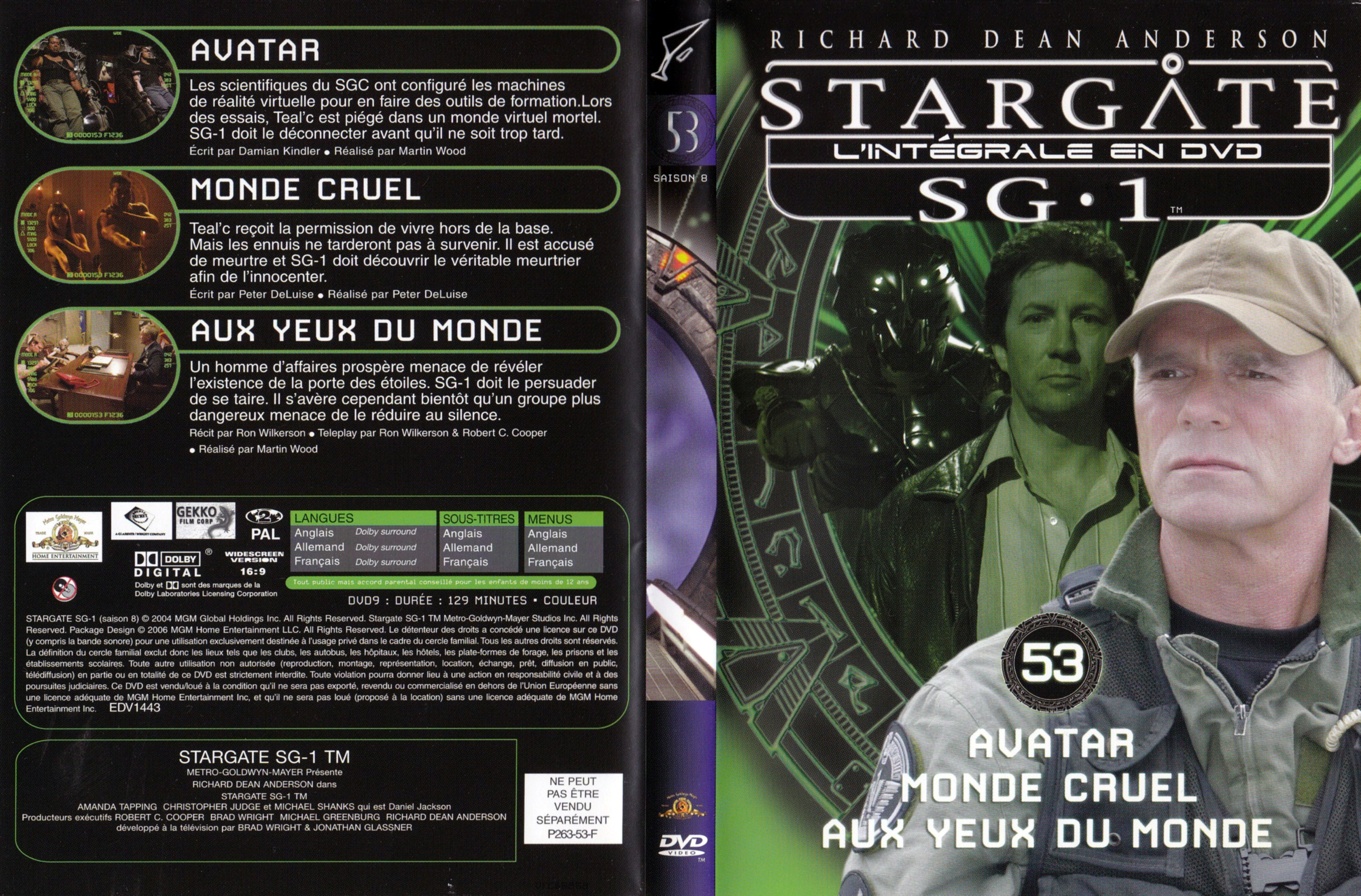Jaquette DVD Stargate SG1 Intgrale Saison 8 vol 53