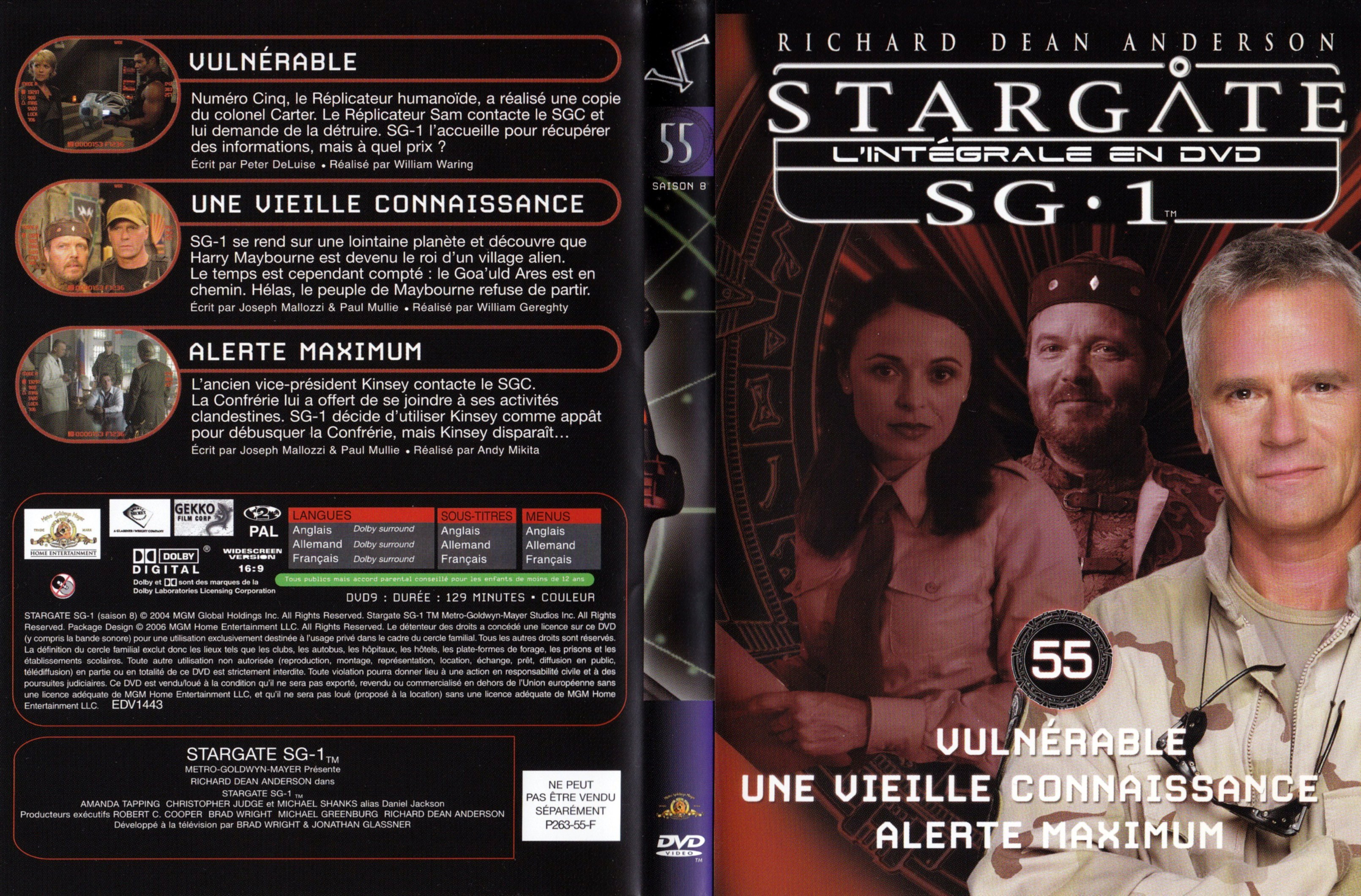 Jaquette DVD Stargate SG1 Intgrale Saison 8 vol 55