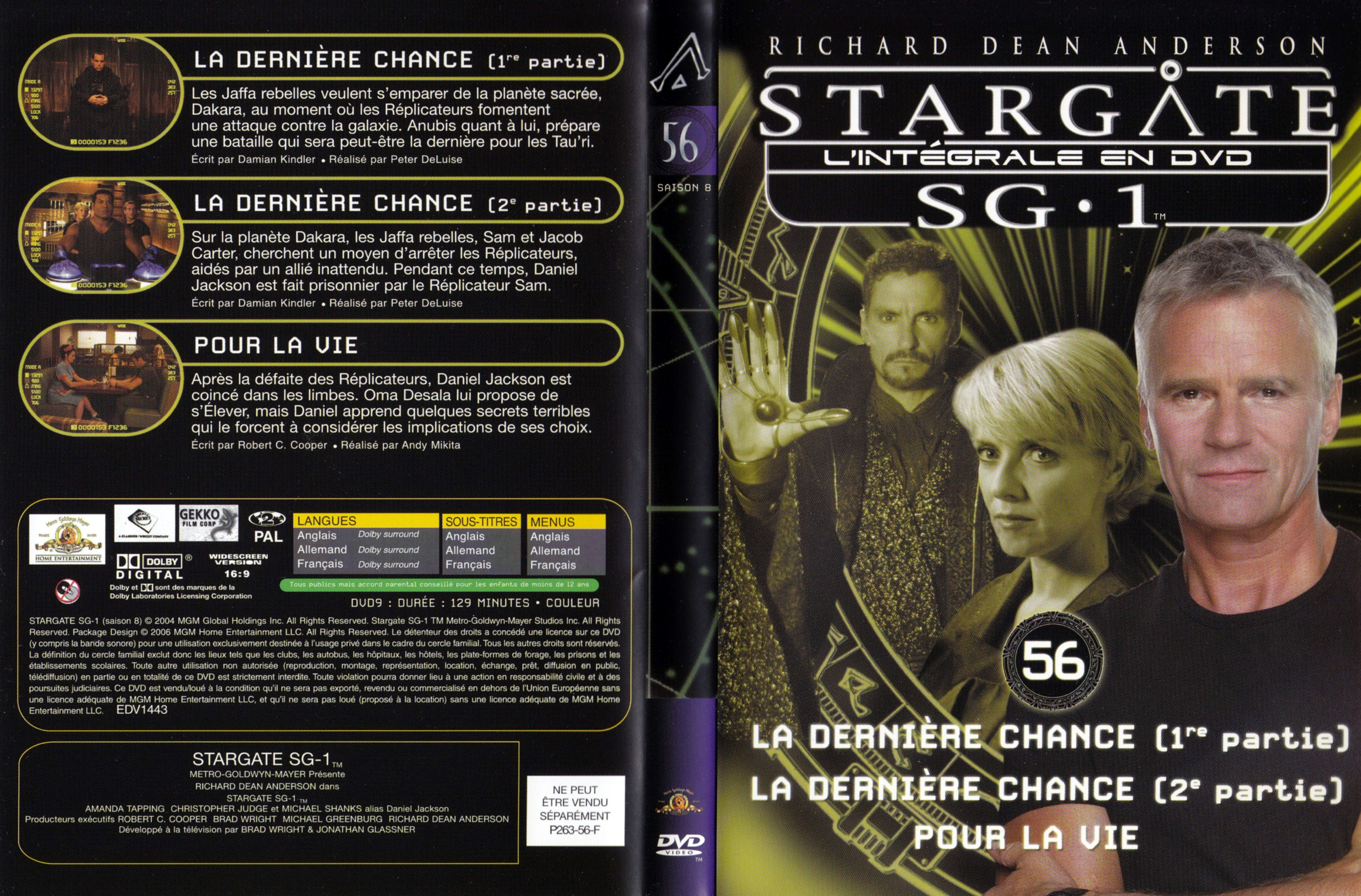 Jaquette DVD Stargate SG1 Intgrale Saison 8 vol 56