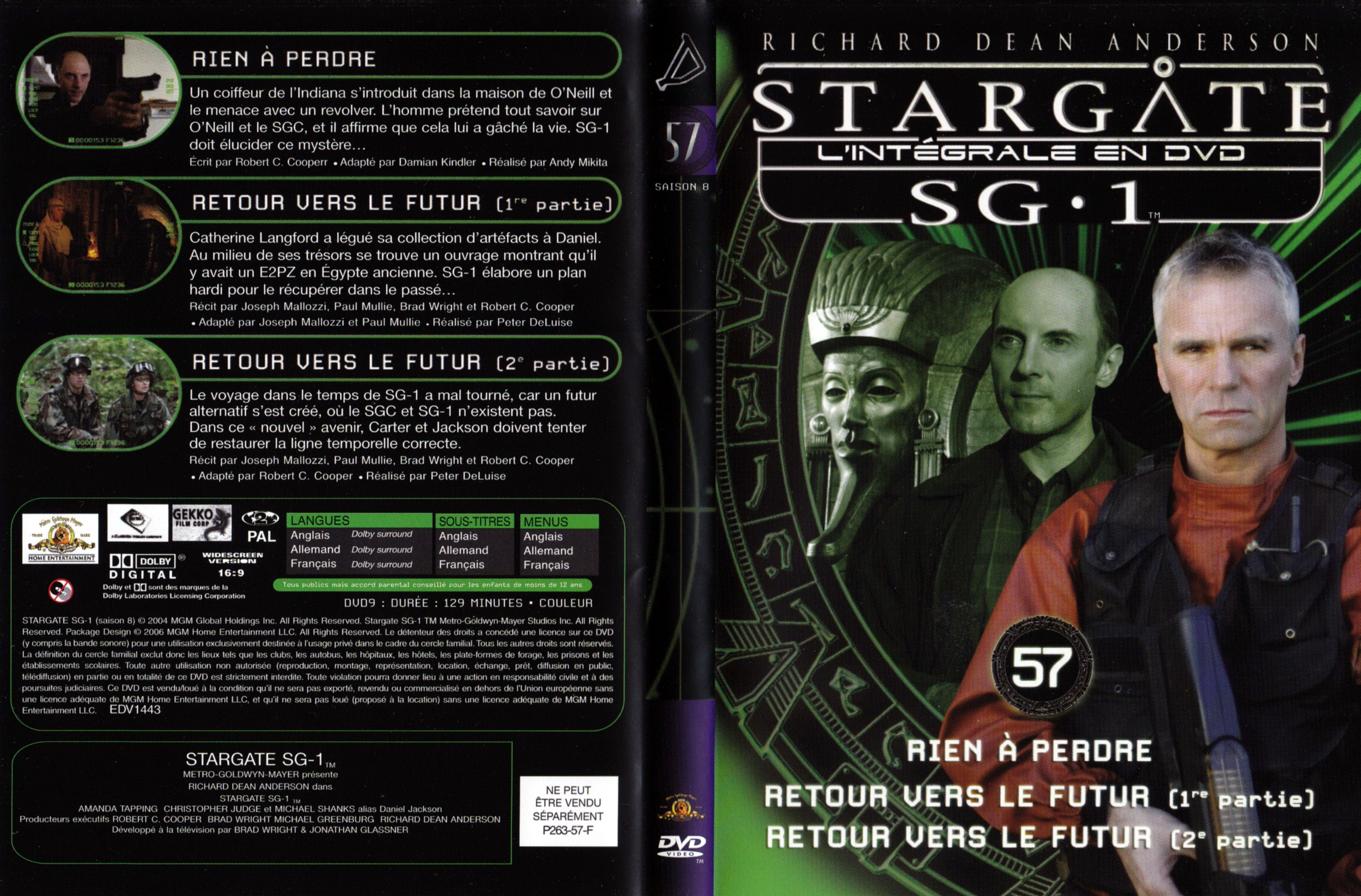 Jaquette DVD Stargate SG1 Intgrale Saison 8 vol 57