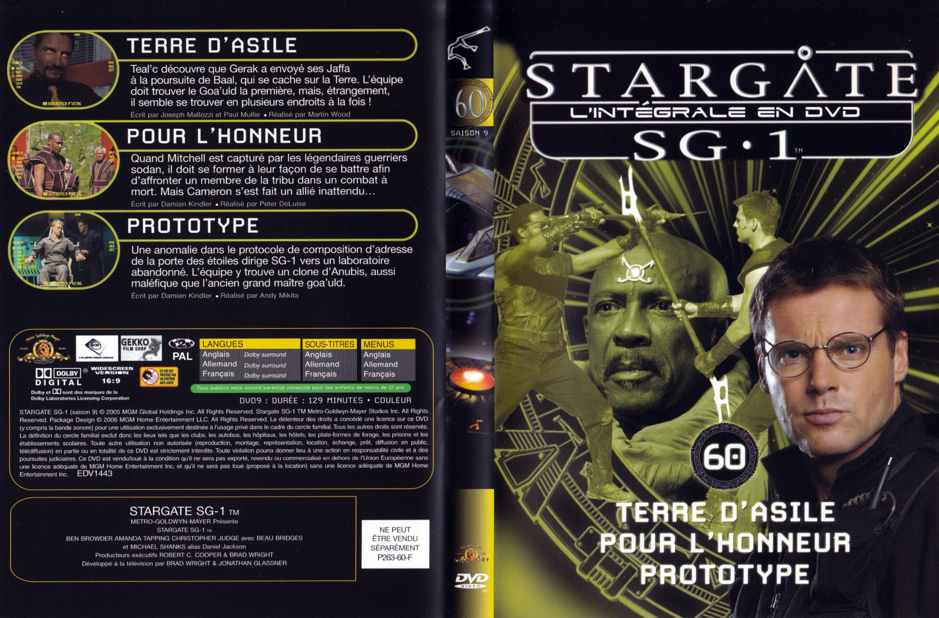 Jaquette DVD Stargate SG1 Intgrale Saison 9 vol 60