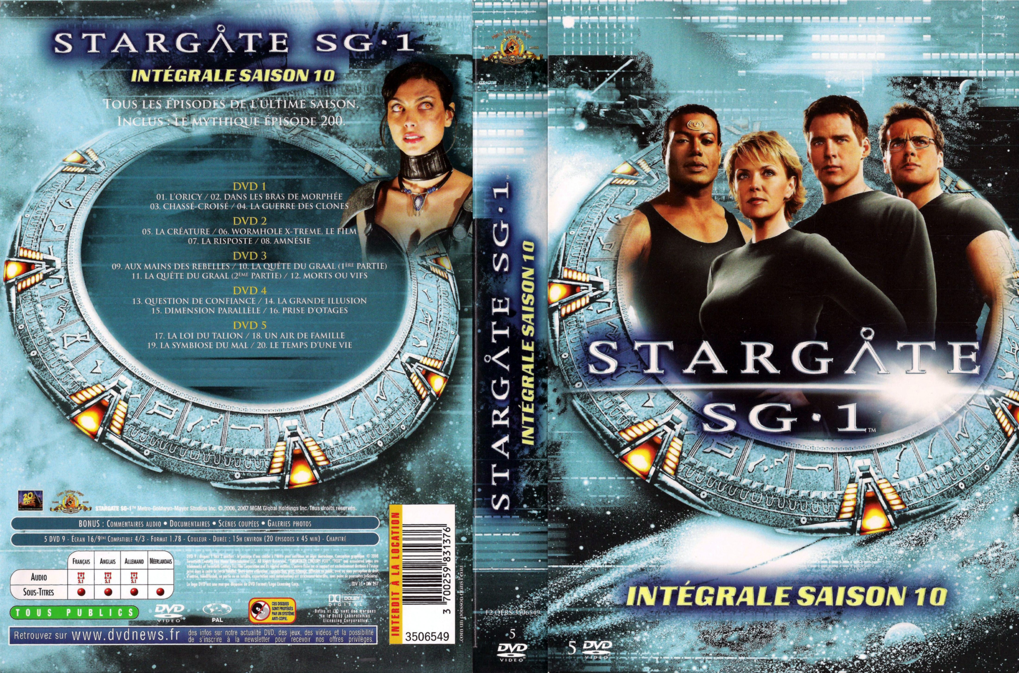 Jaquette DVD Stargate SG1 Saison 10 COFFRET