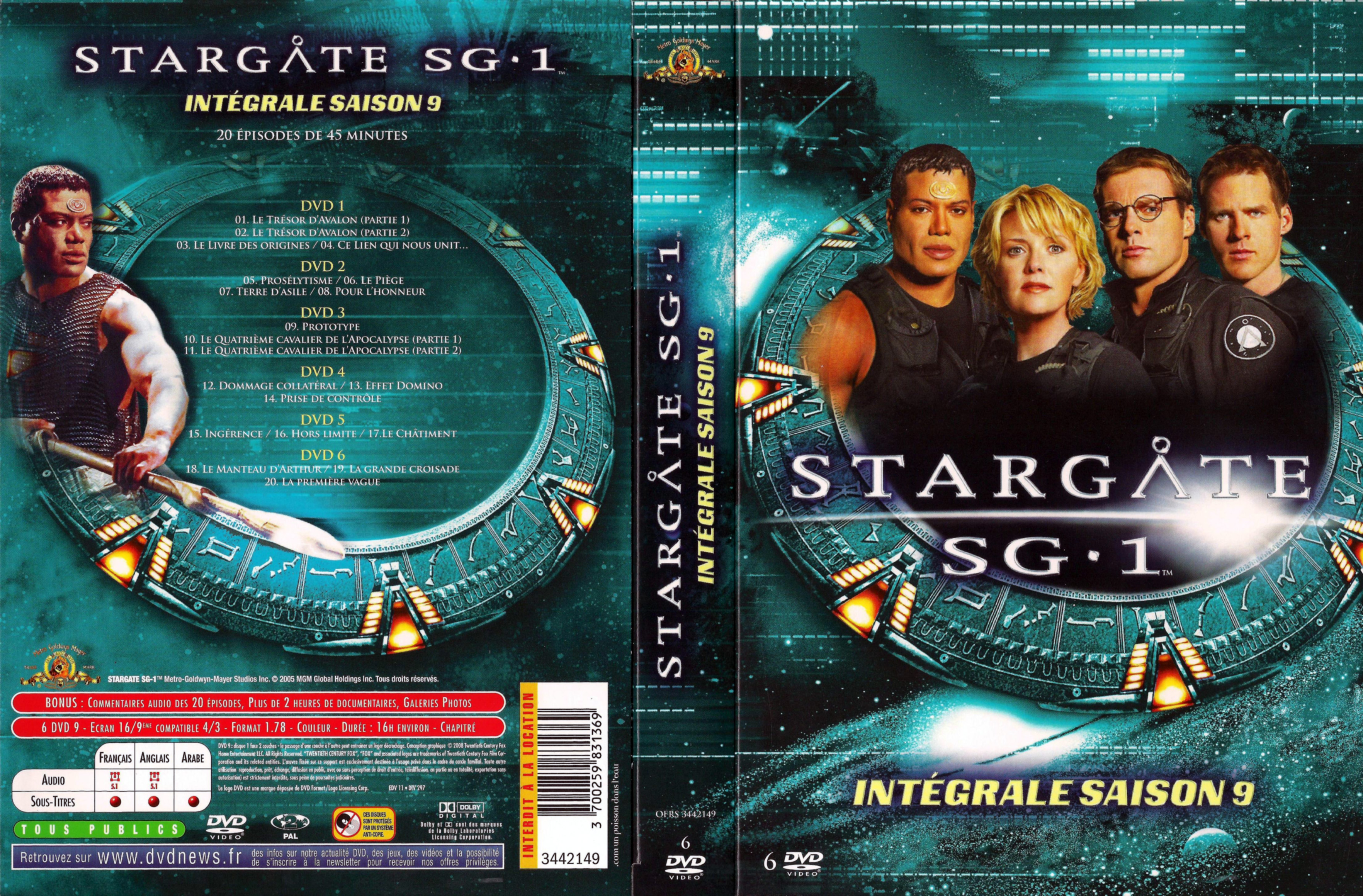 Jaquette DVD Stargate SG1 Saison 9 COFFRET