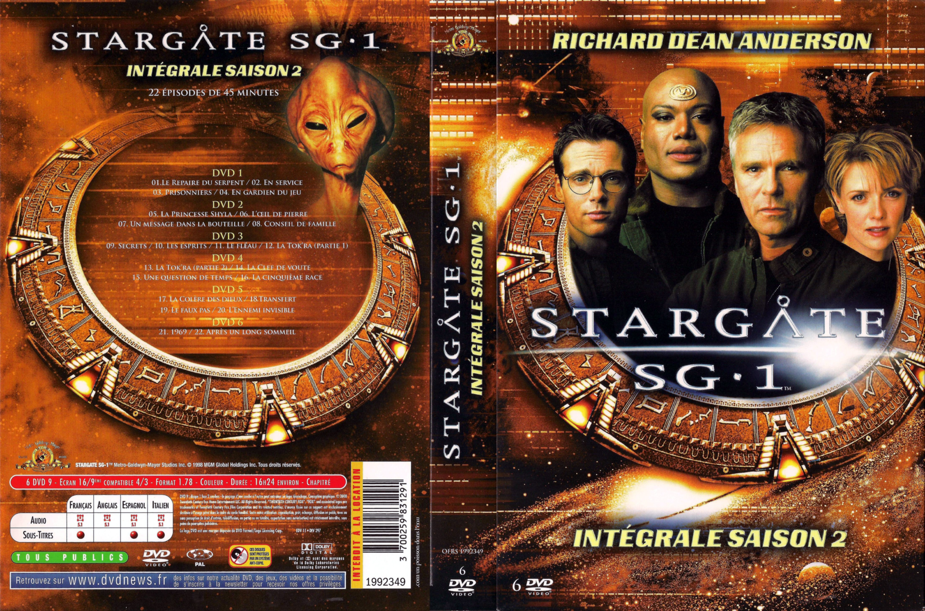 Jaquette DVD Stargate SG1 saison 2 COFFRET