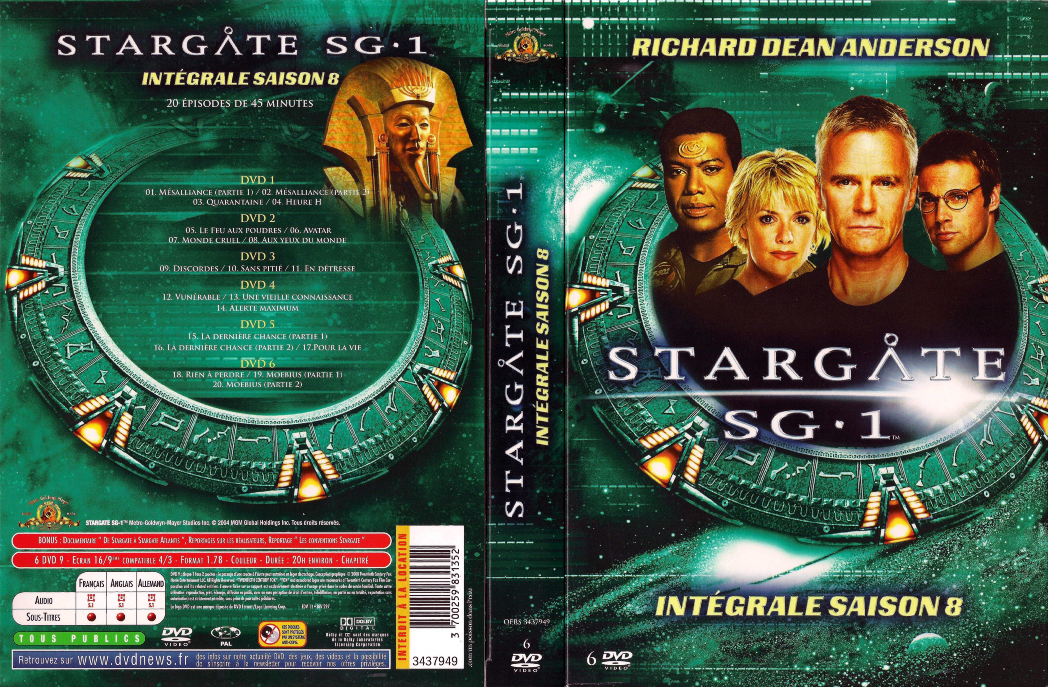 Jaquette DVD Stargate SG1 saison 8 COFFRET