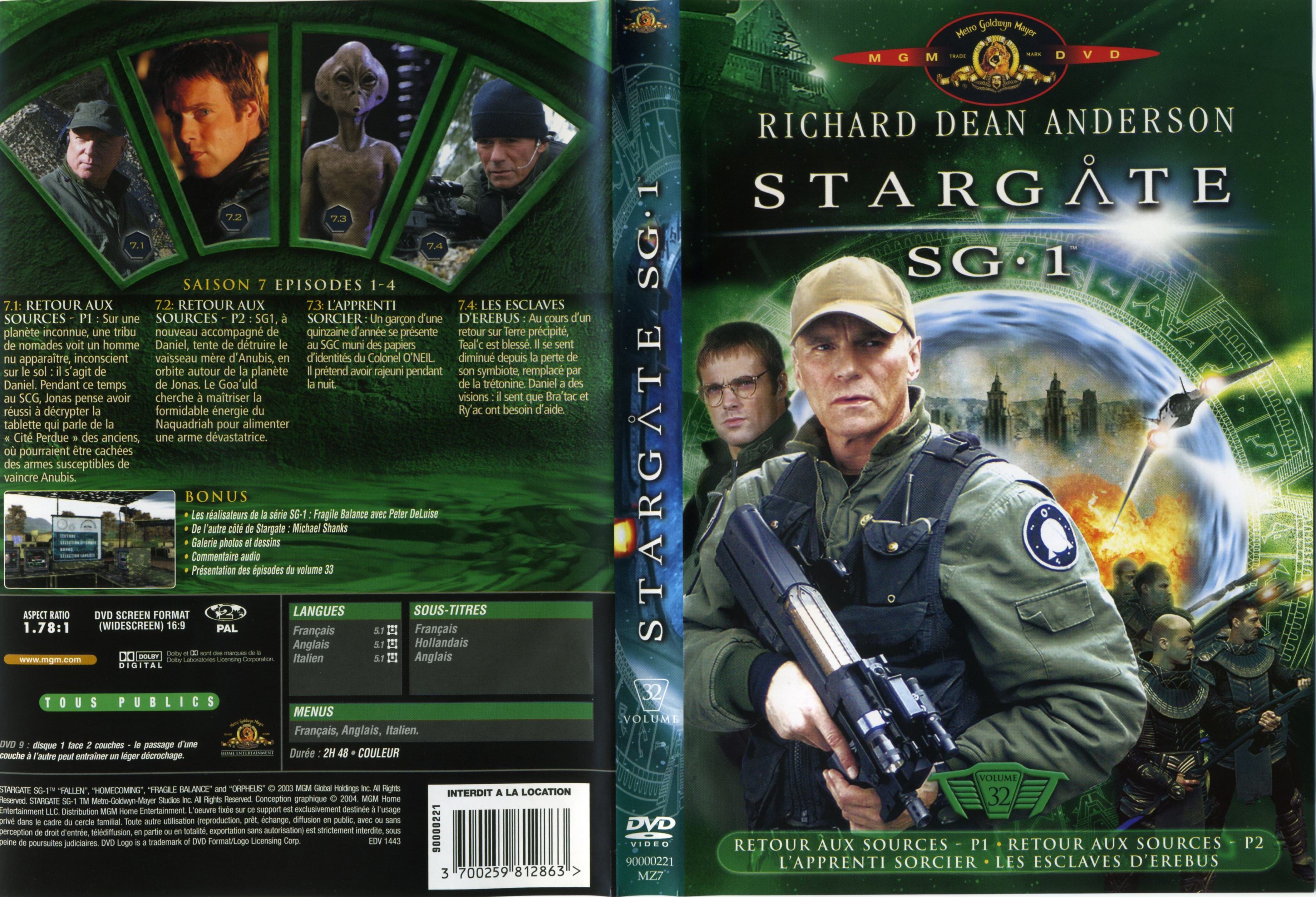 Jaquette DVD Stargate SG1 vol 32