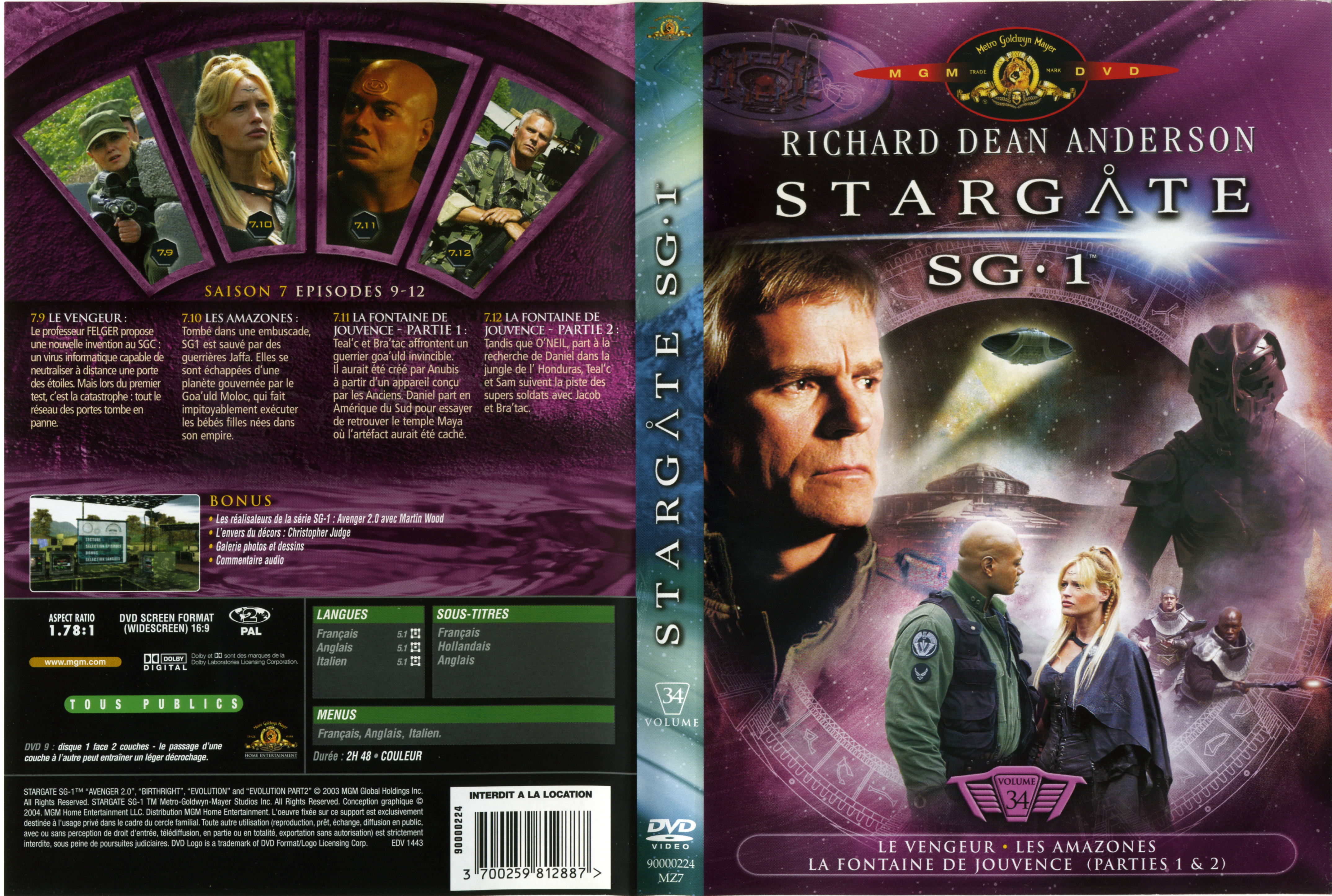 Jaquette DVD Stargate SG1 vol 34
