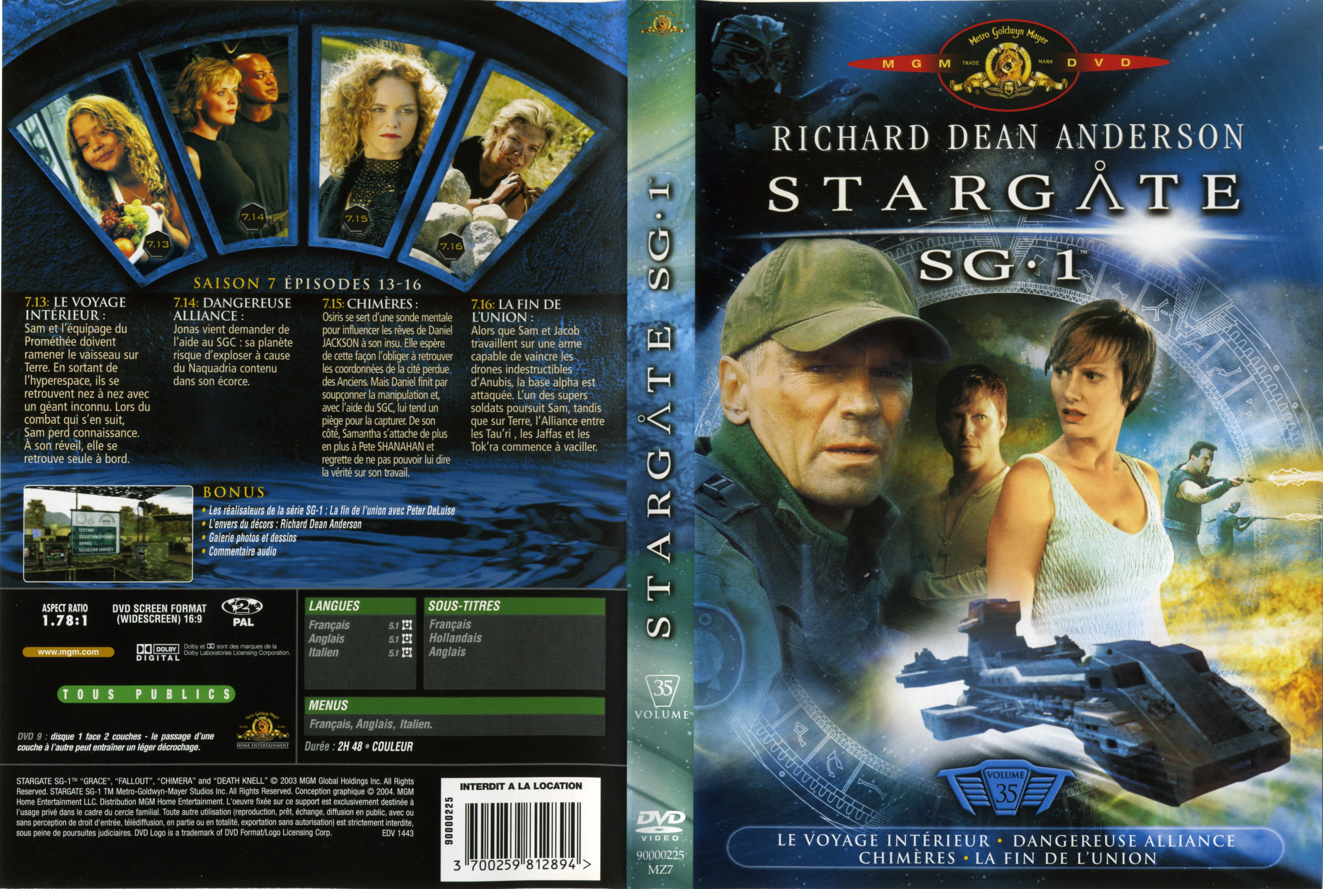 Jaquette DVD Stargate SG1 vol 35