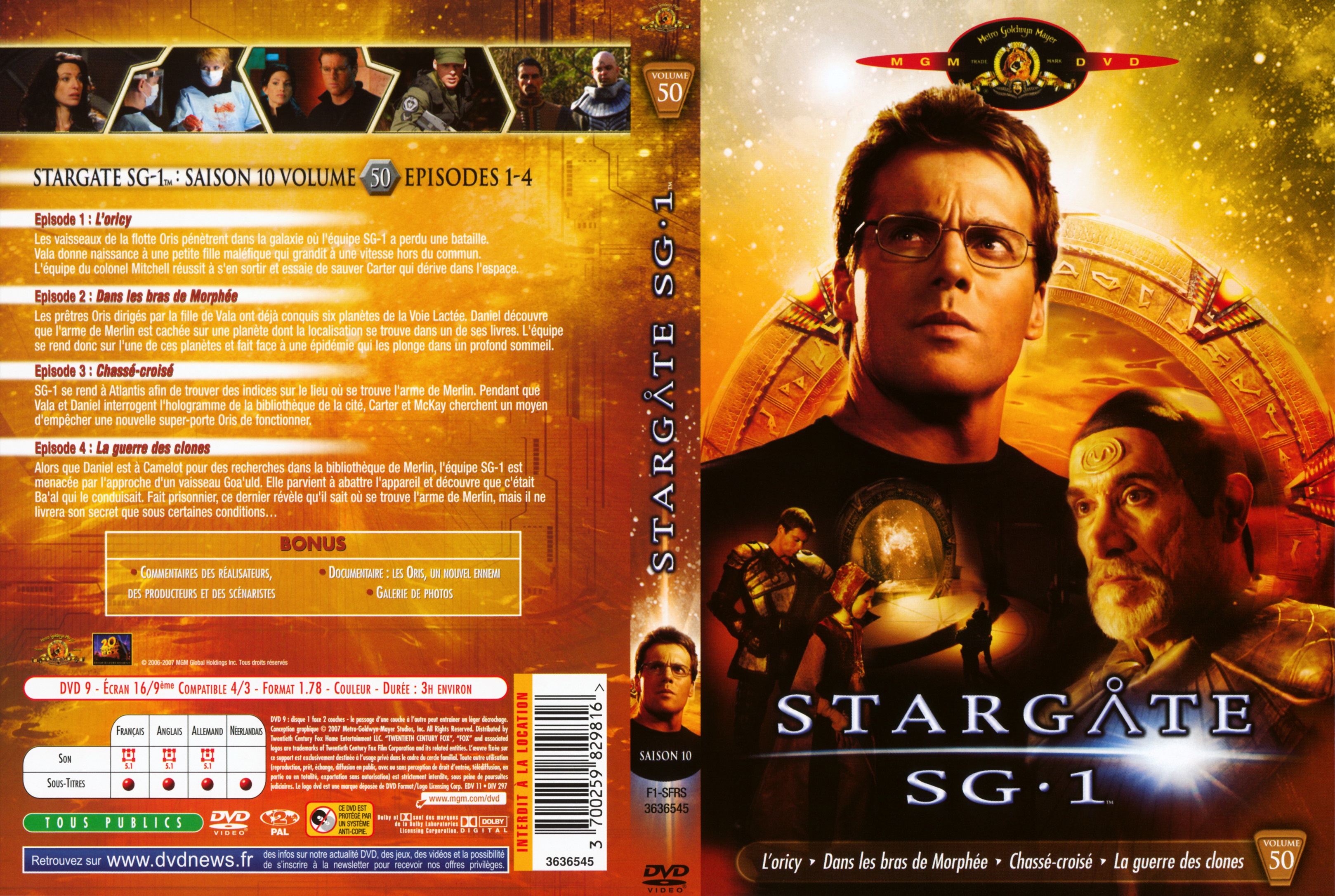 Jaquette DVD Stargate SG1 vol 50