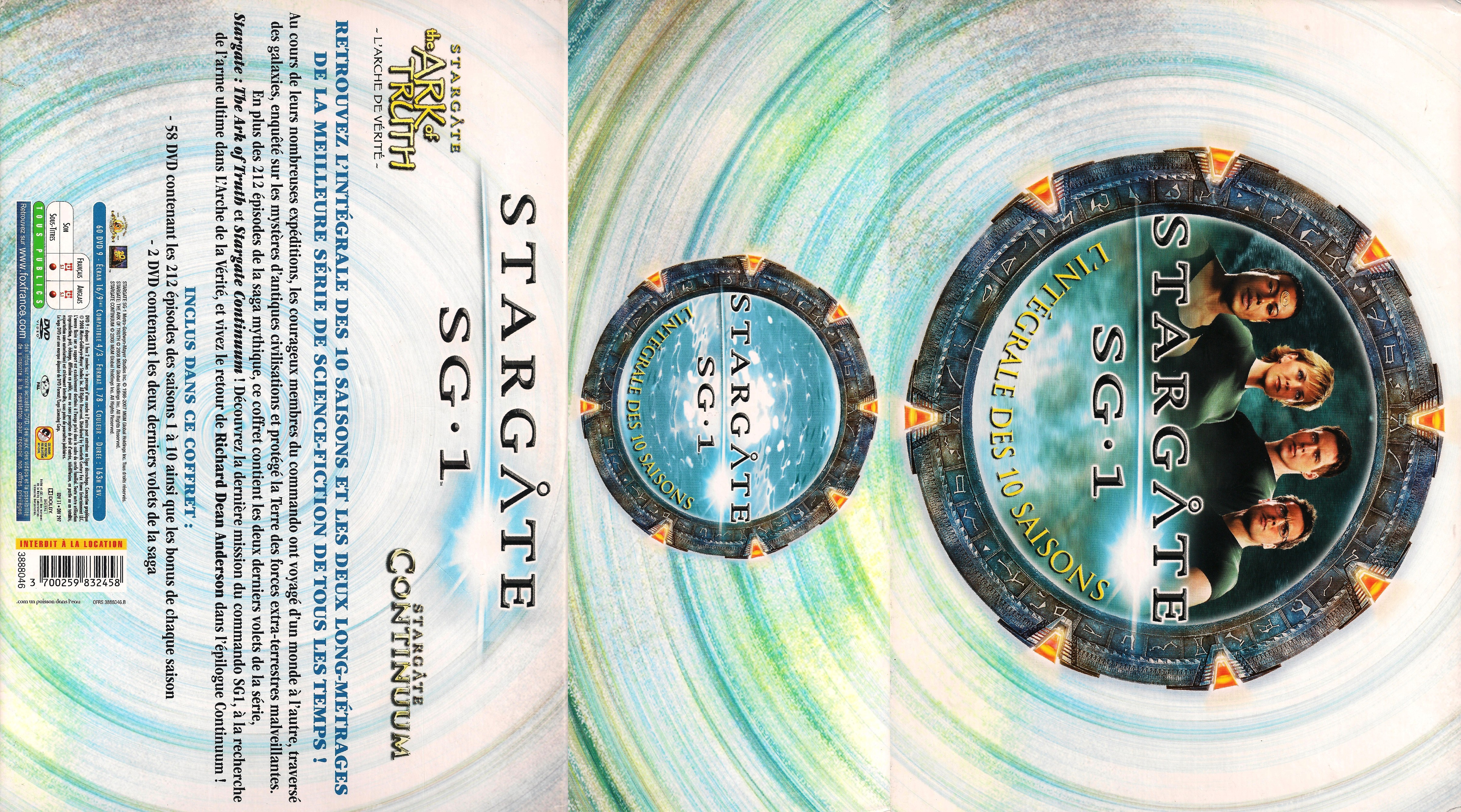 Jaquette DVD Stargate SG-1 Integrale COFFRET