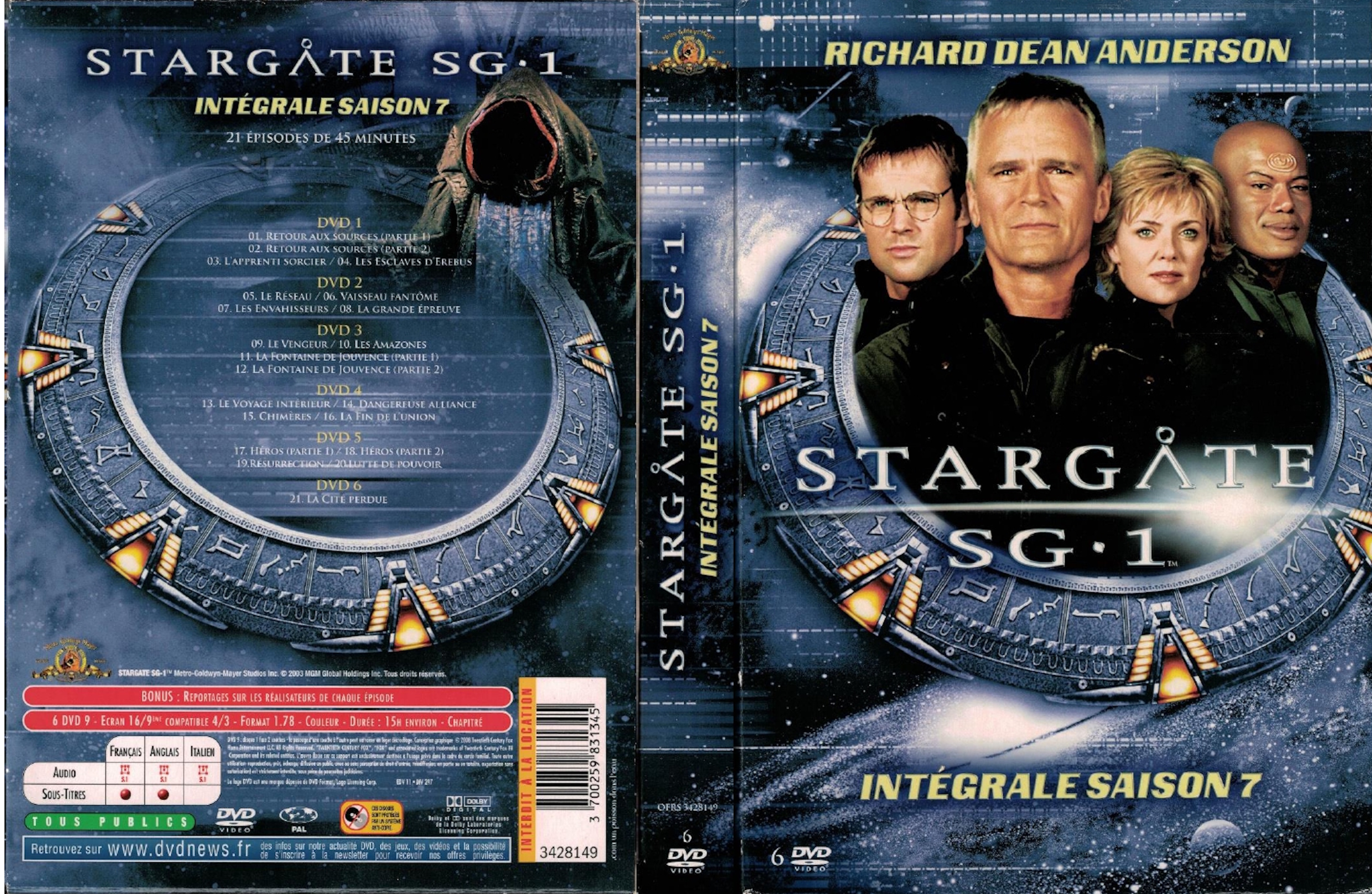 Jaquette DVD Stargate SG-1 Saison 7 COFFRET