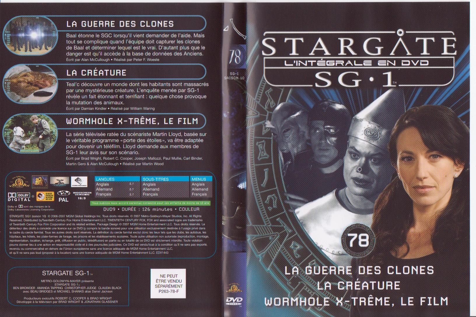 Jaquette DVD Stargate Saison 10 vol 78