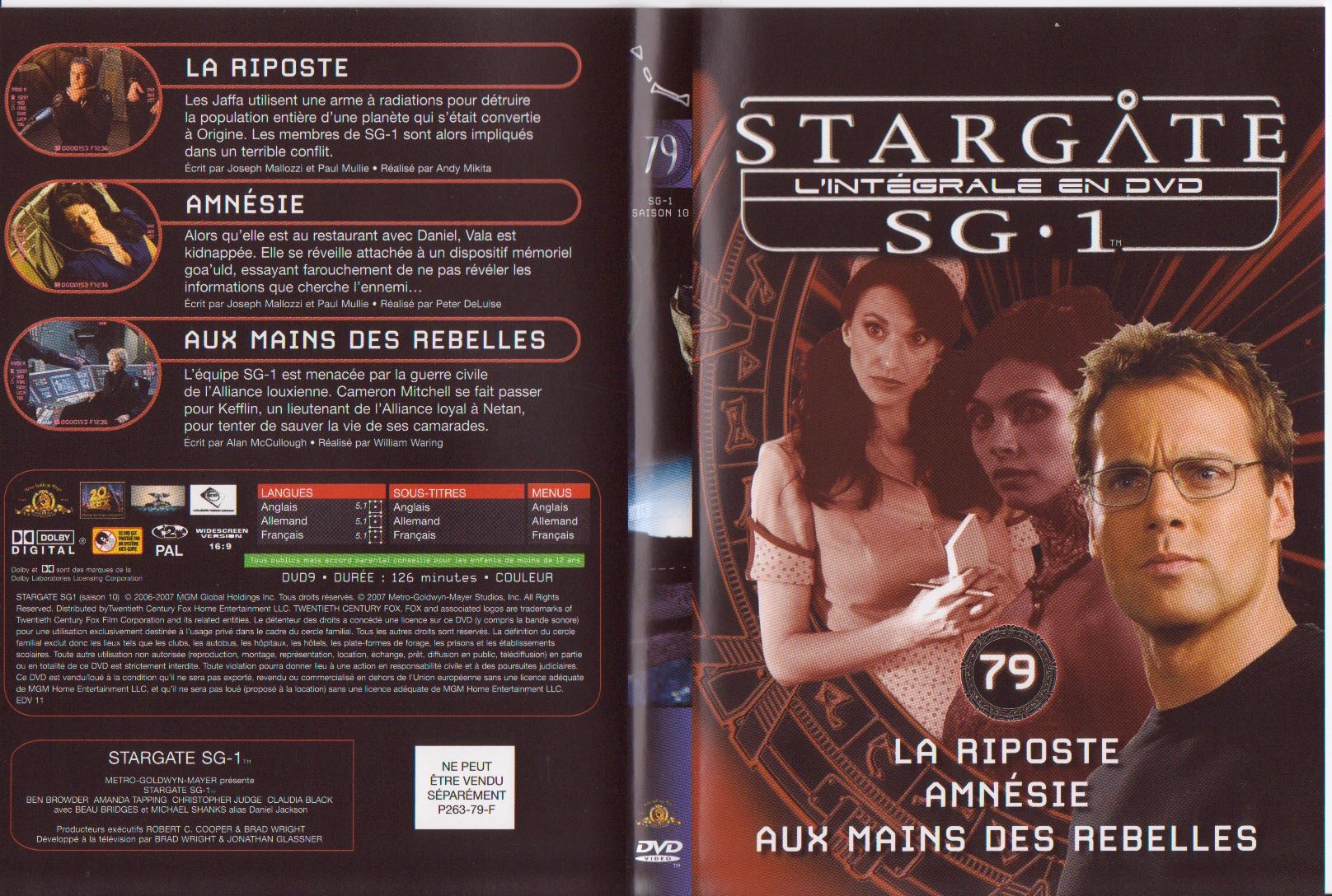 Jaquette DVD Stargate Saison 10 vol 79