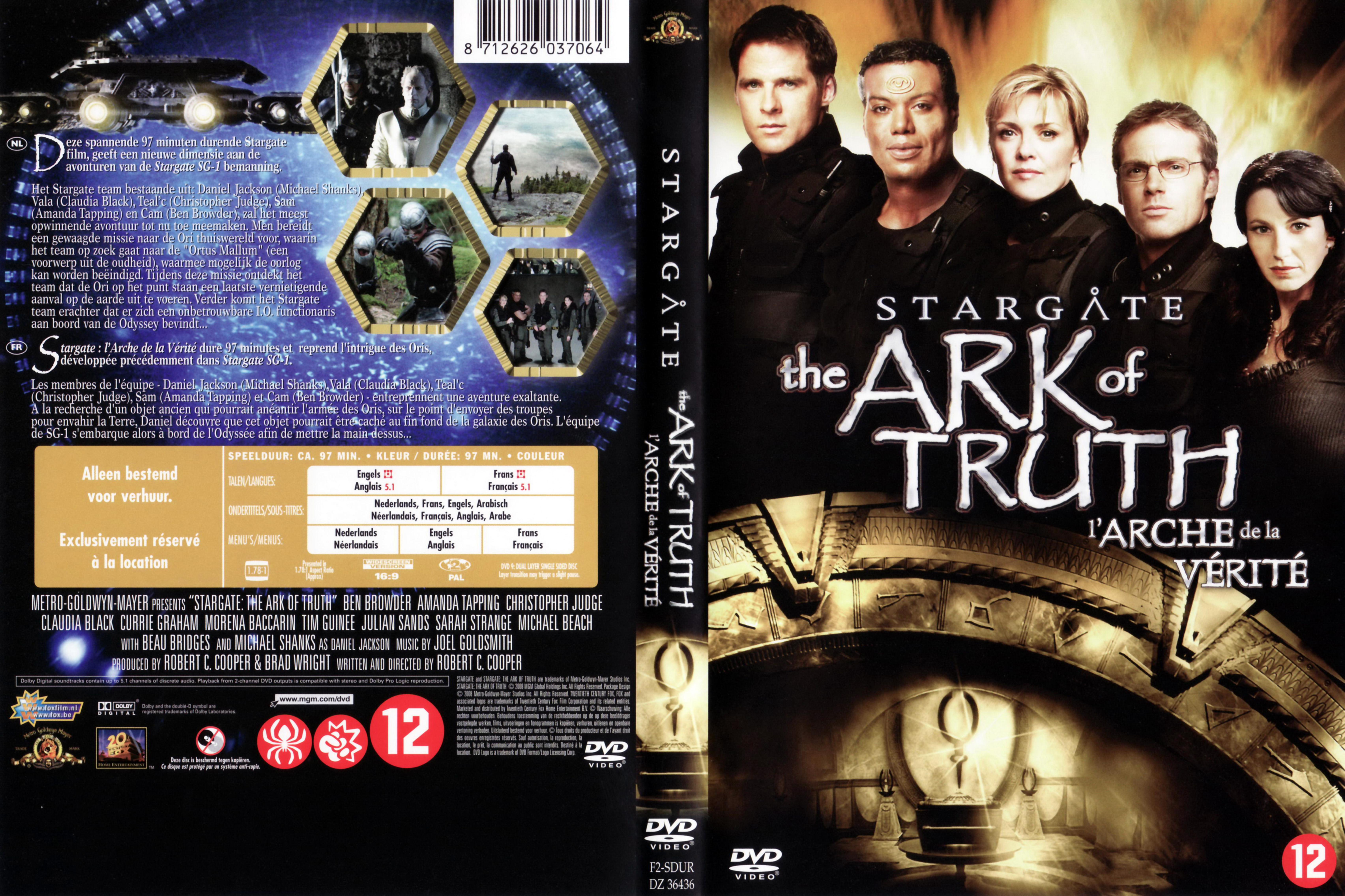 Jaquette DVD Stargate The ark of truth - L