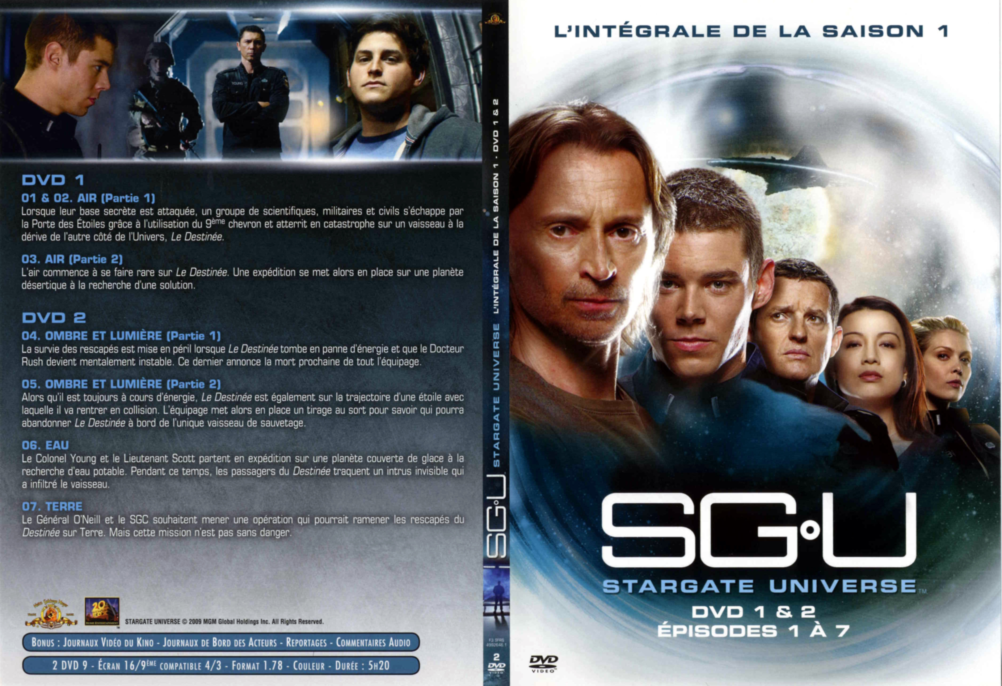 Jaquette DVD Stargate Universe Saison 1 DVD 1