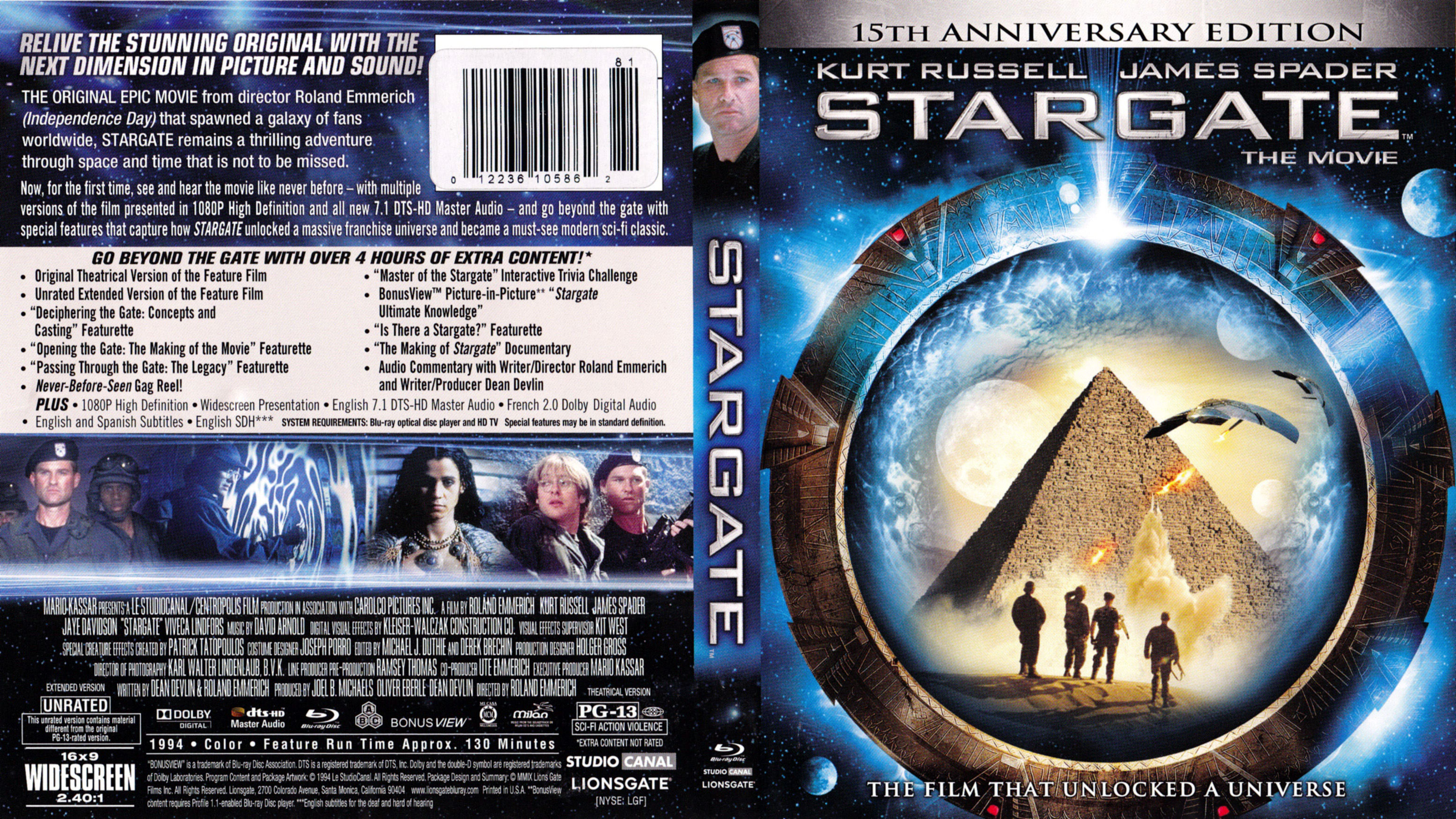 Jaquette DVD Stargate (Canadienne) (BLU-RAY)
