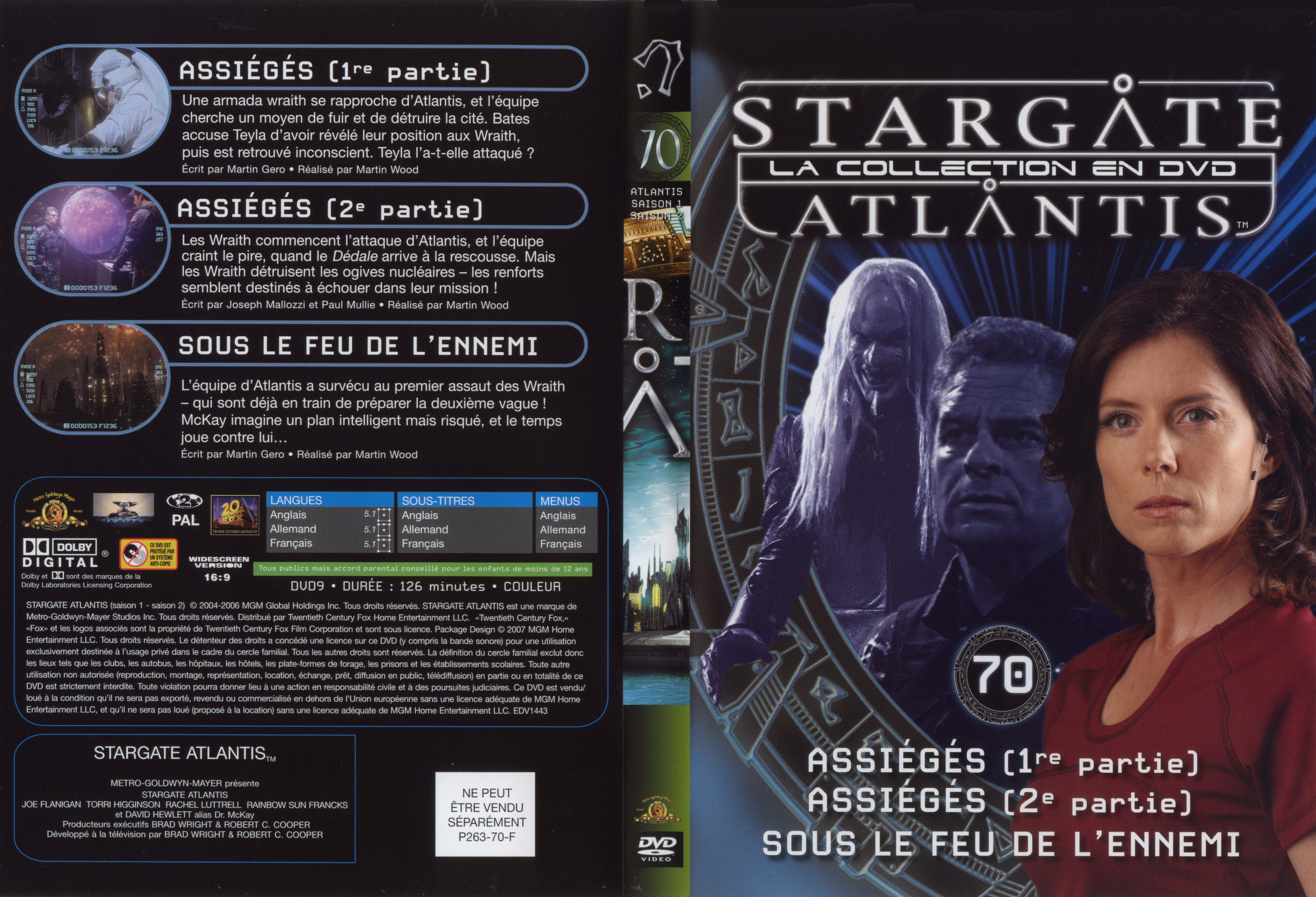 Jaquette DVD Stargate atlantis saison 1-2 vol 70
