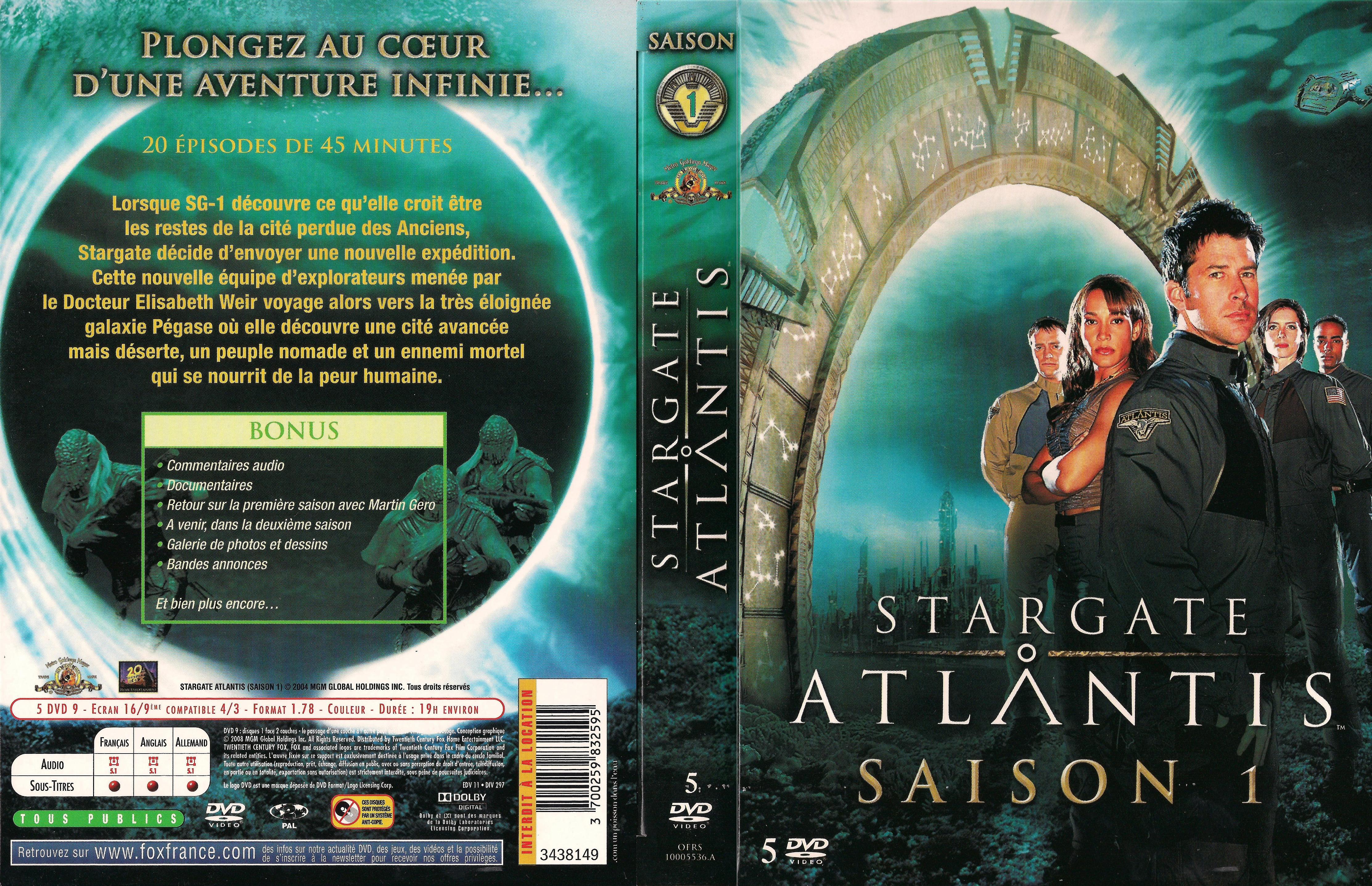 Jaquette DVD Stargate atlantis saison 1 COFFRET
