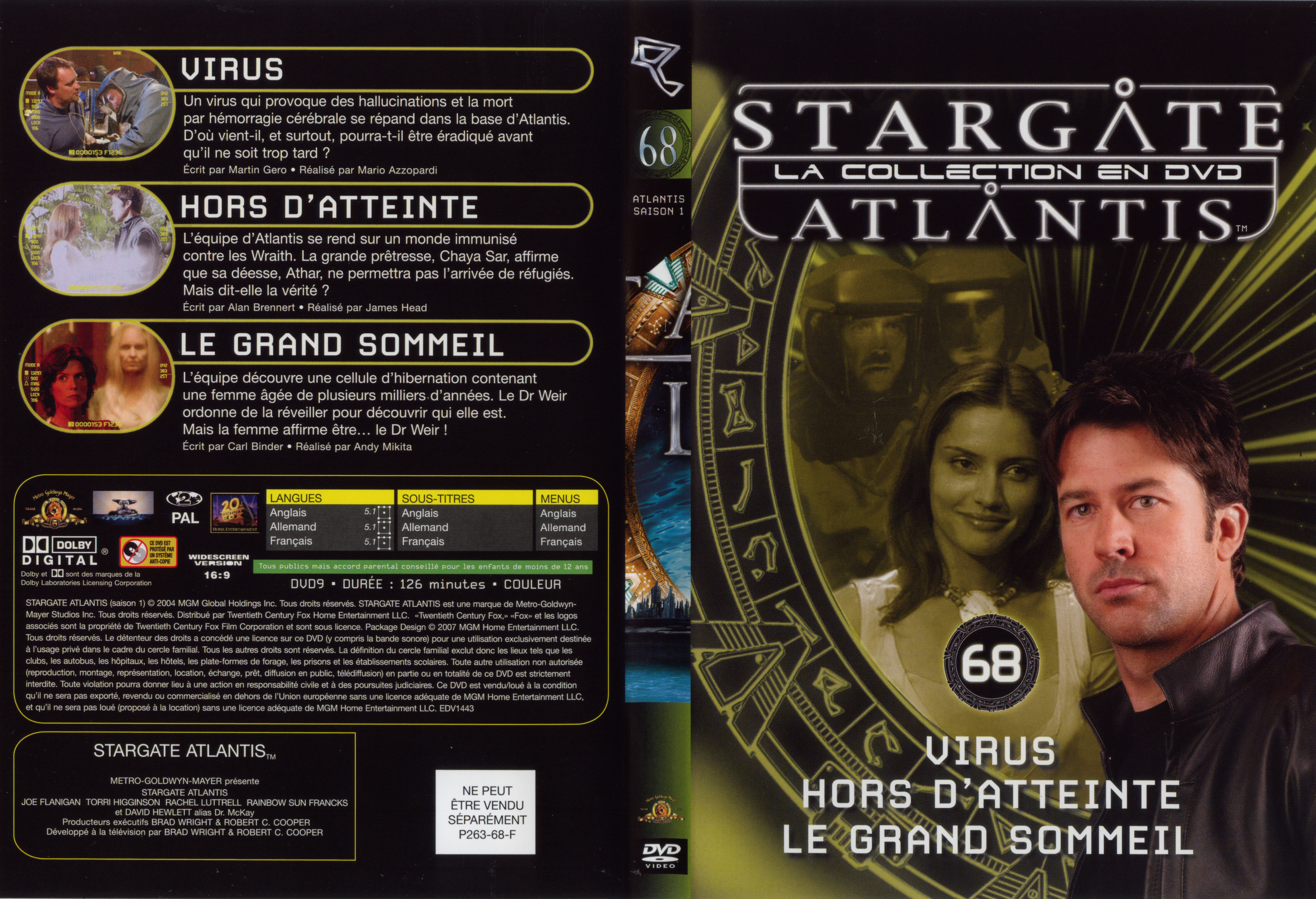 Jaquette DVD Stargate atlantis saison 1 vol 68