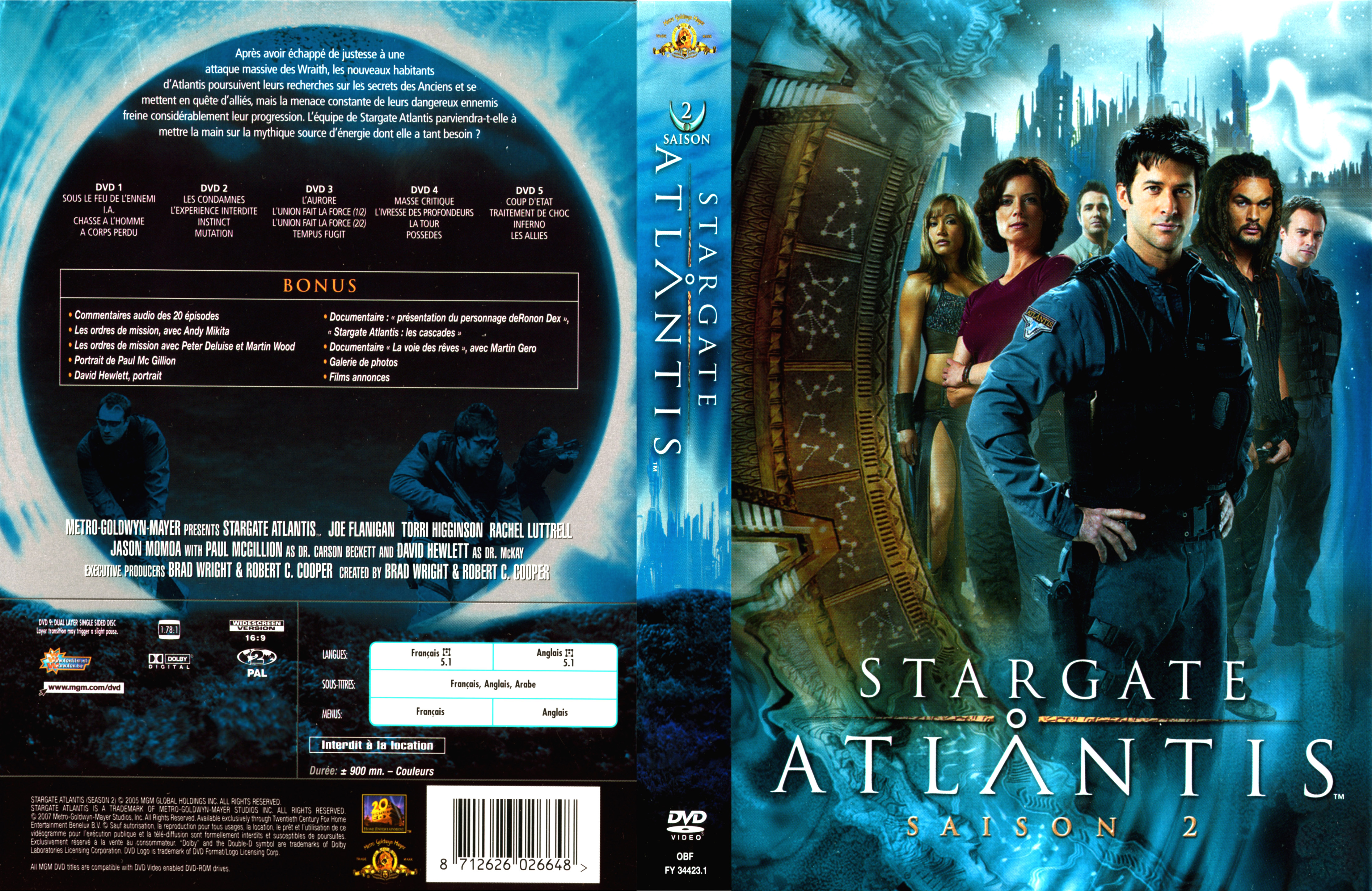 Jaquette DVD Stargate atlantis saison 2 COFFRET