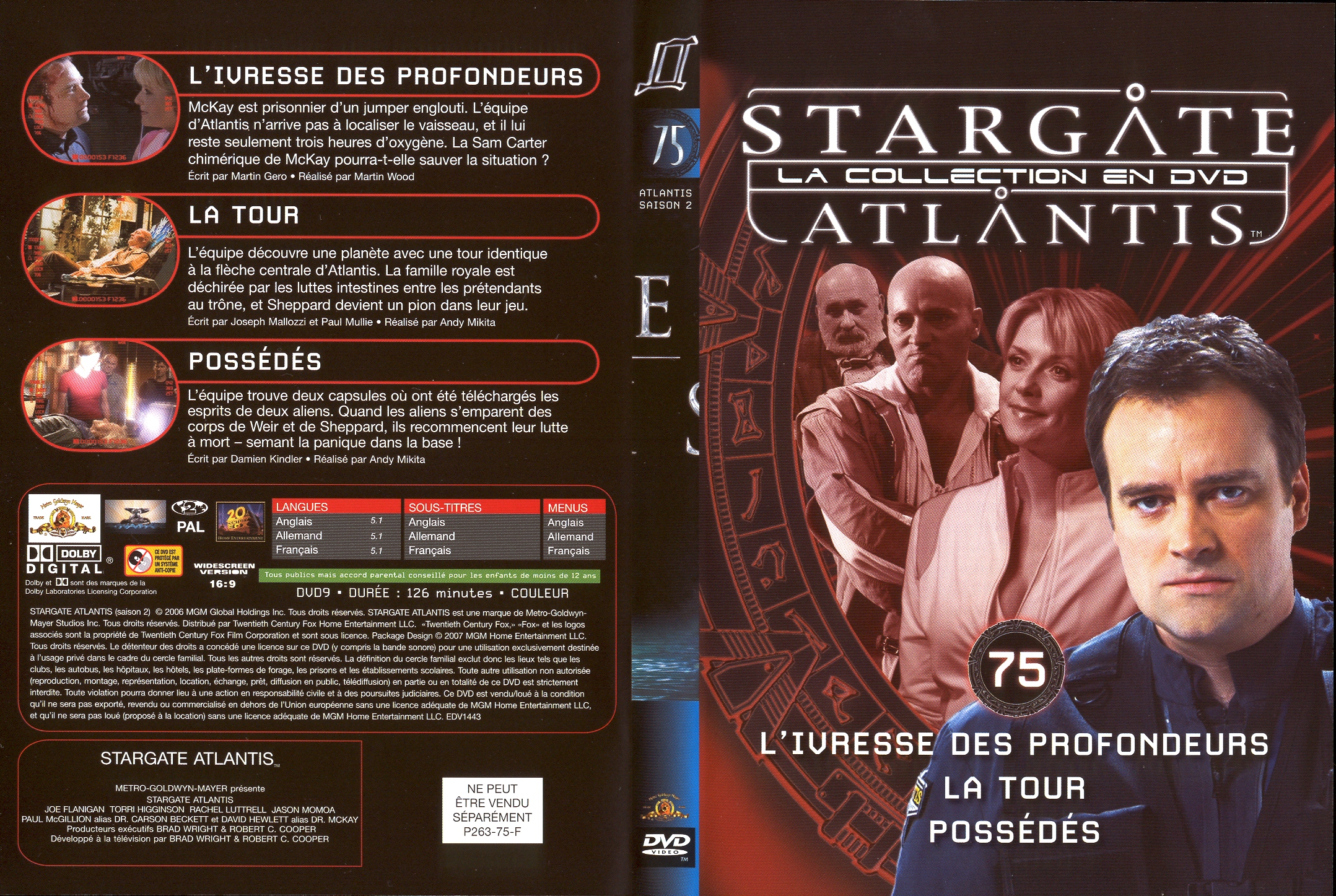 Jaquette DVD Stargate atlantis saison 2 vol 75