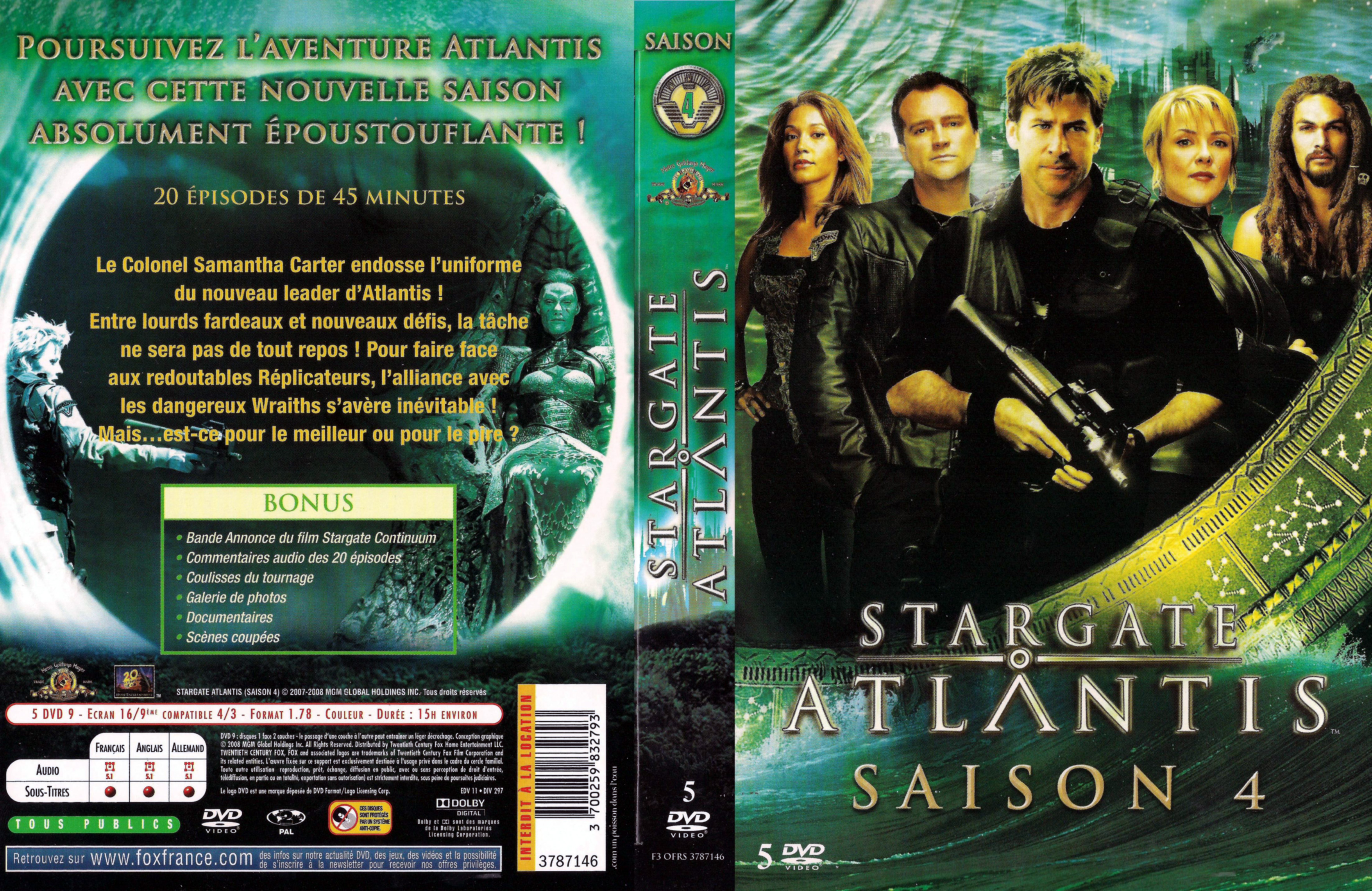 Jaquette DVD Stargate atlantis saison 4 COFFRET