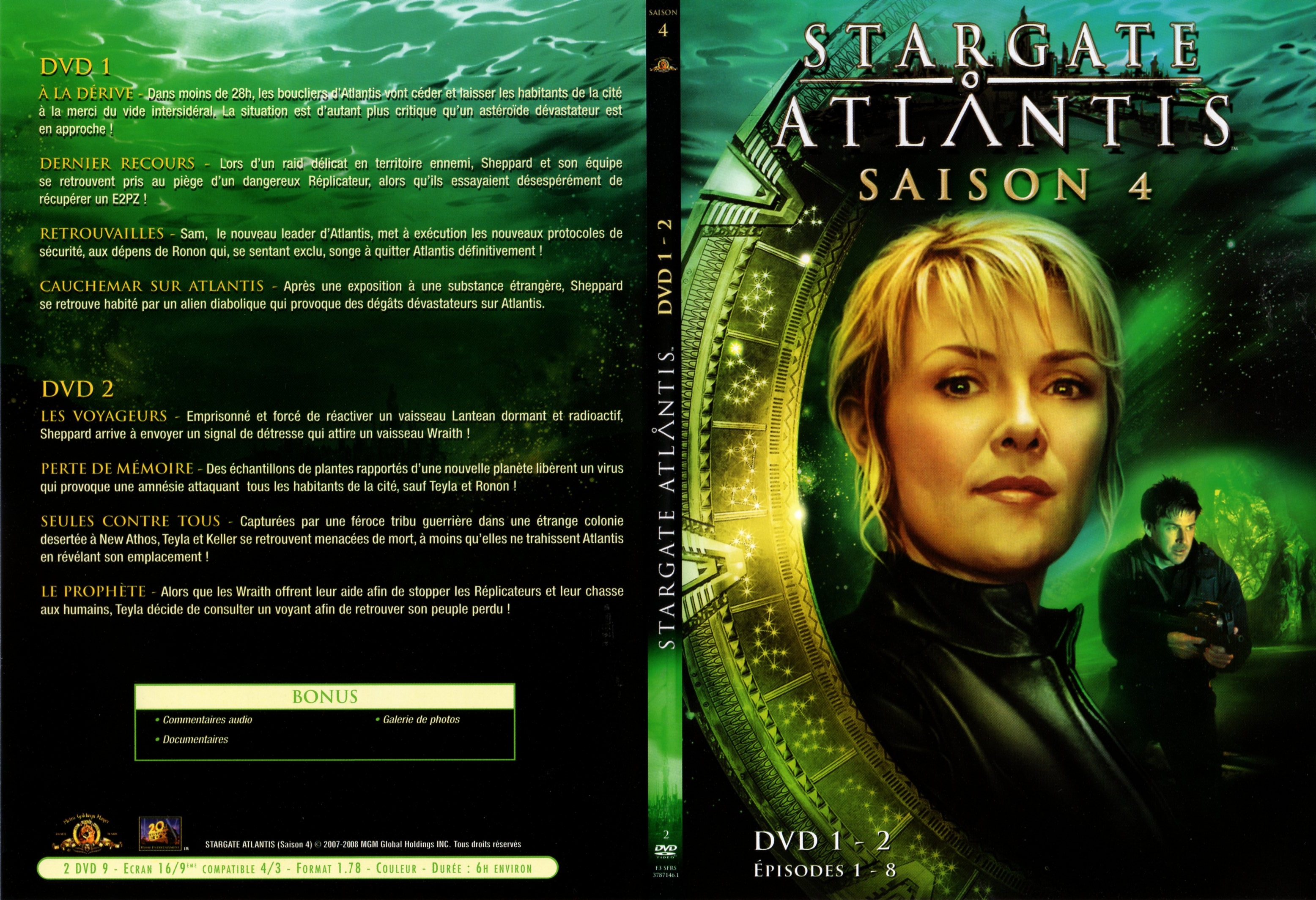 Jaquette DVD Stargate atlantis saison 4 DVD 1